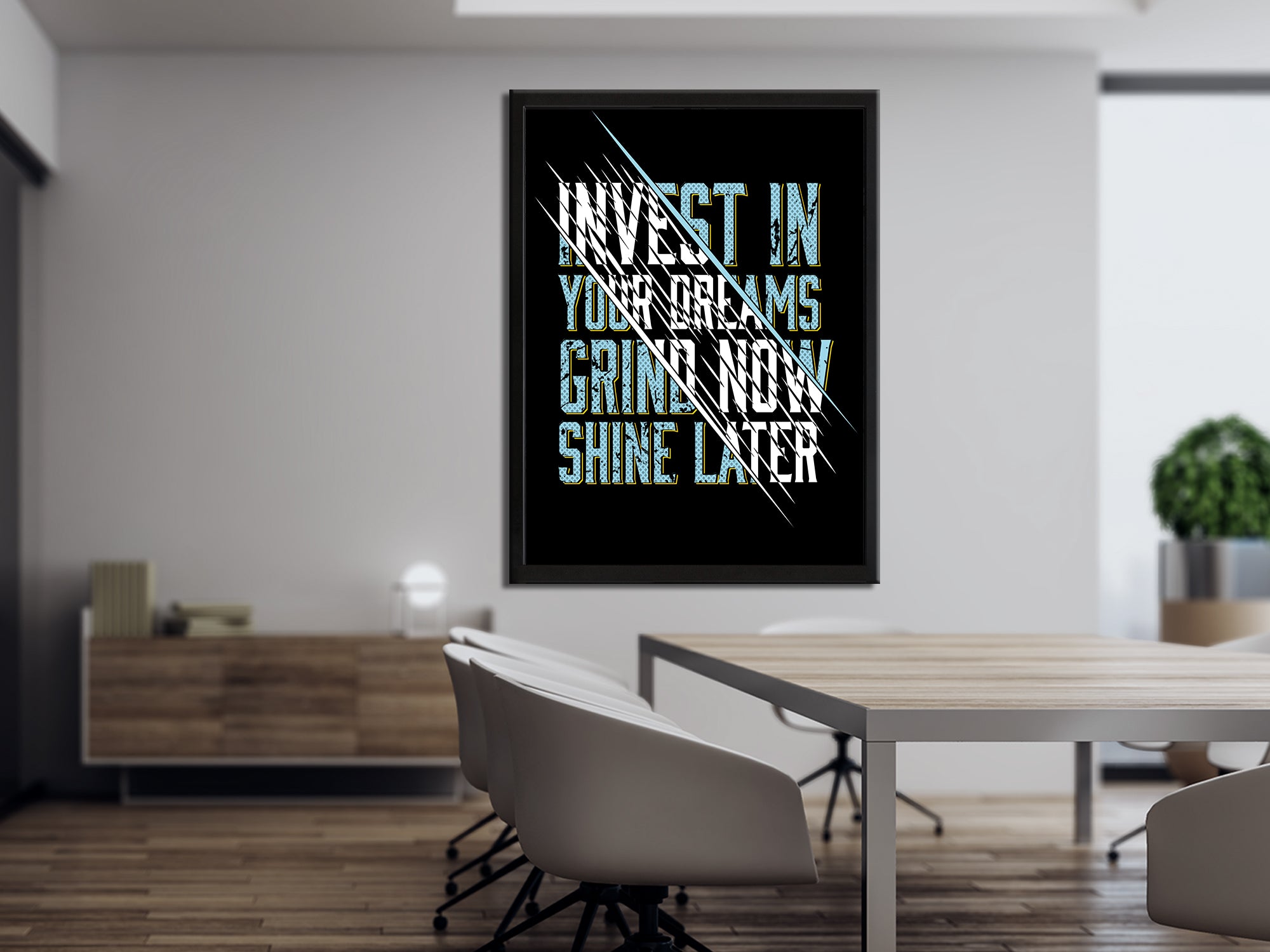 Grind Now Shine Later Canvas Wall Art