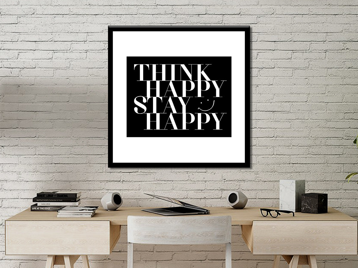 Think Happy - Inspiring - Canvas Wall Art