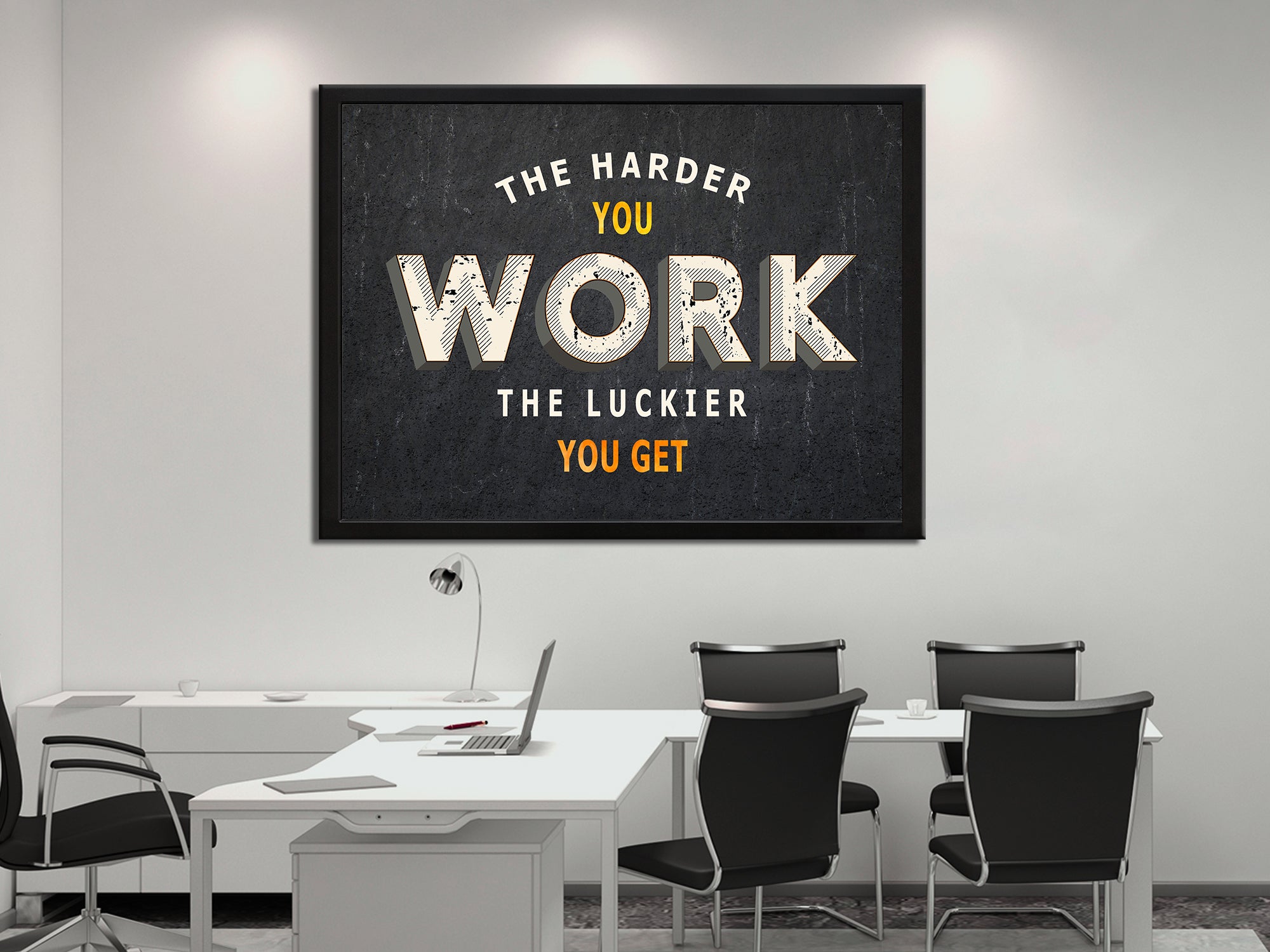 Work Harder Canvas Wall Art