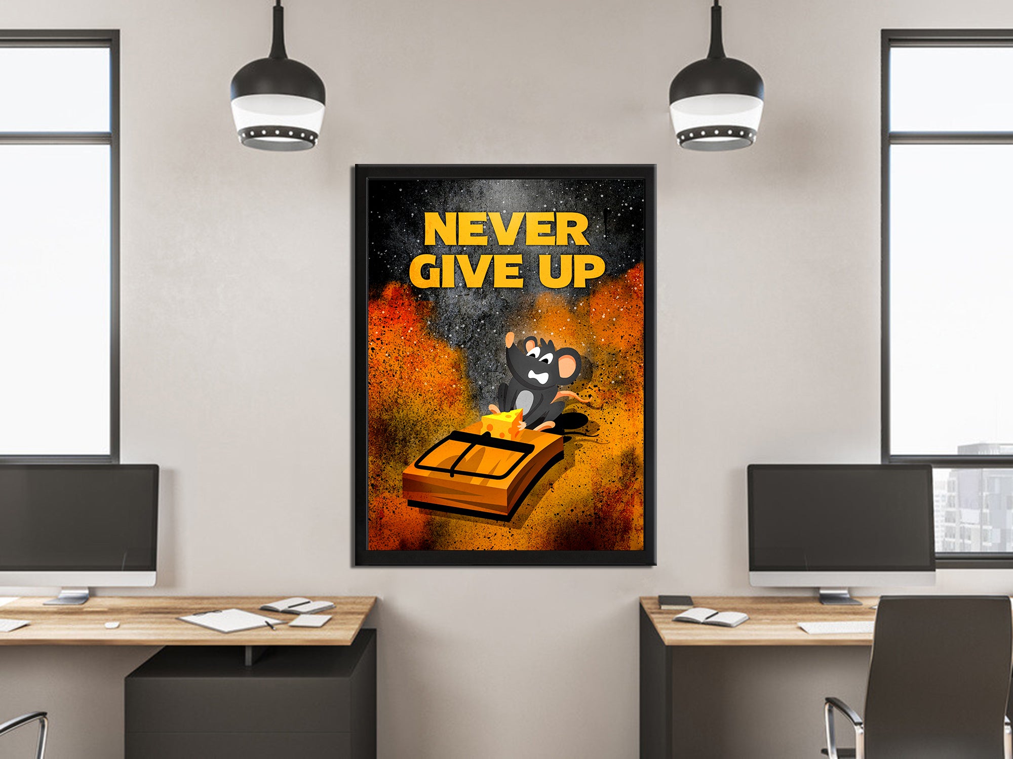 Never Give Up - Motivational - Canvas Wall Art