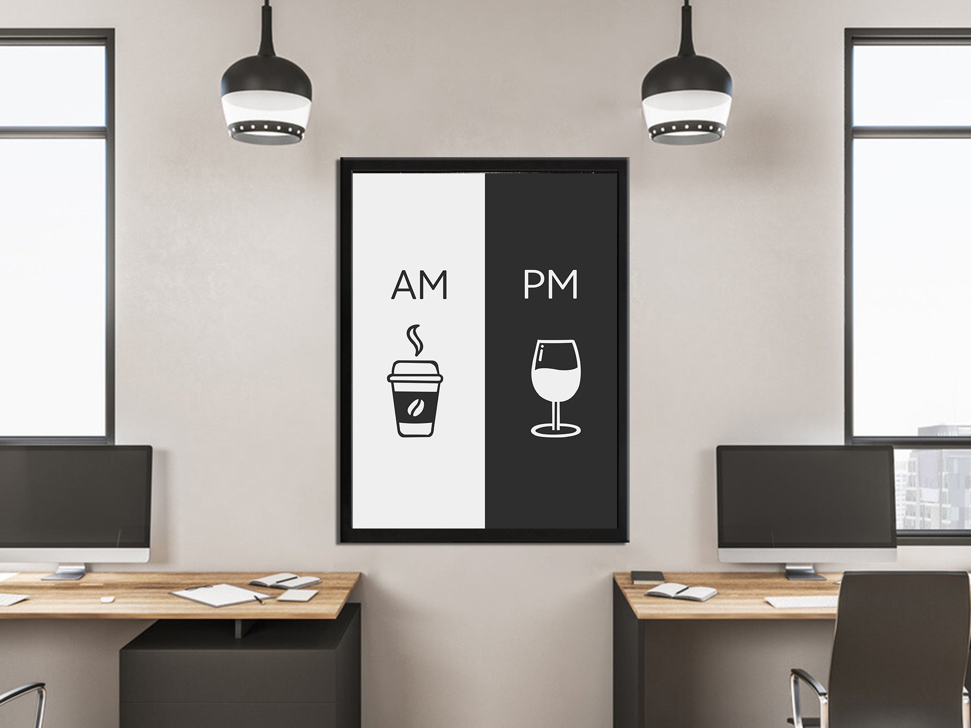AM & PM Canvas Wall Art
