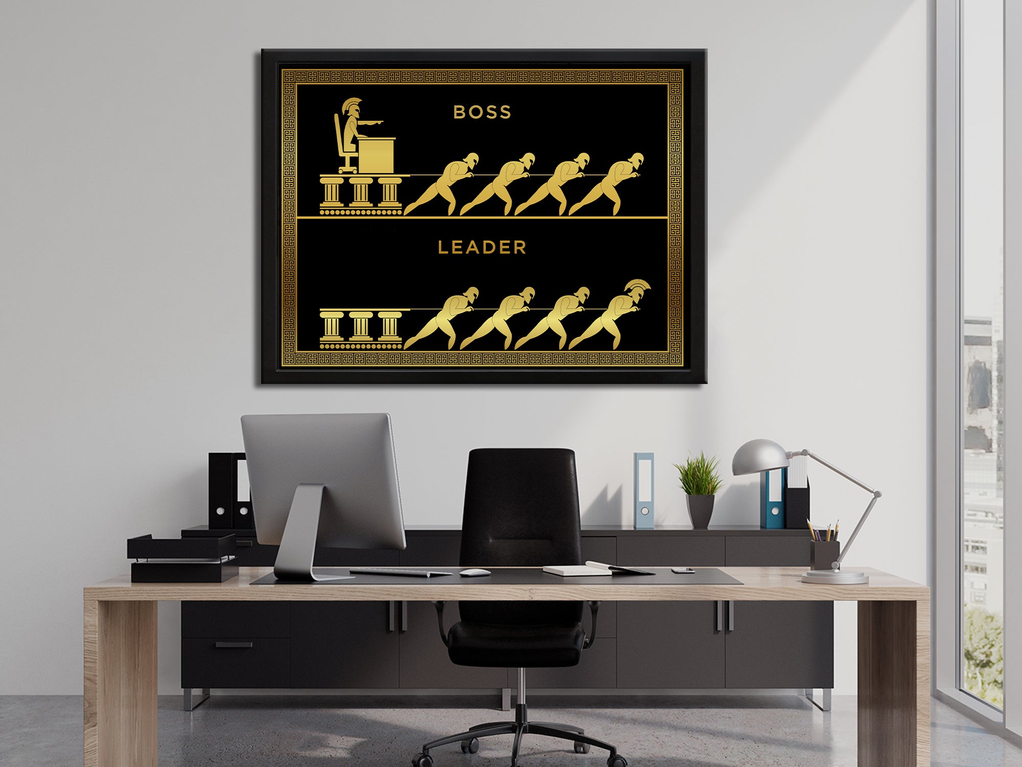 Boss vs Leader Canvas Wall Art