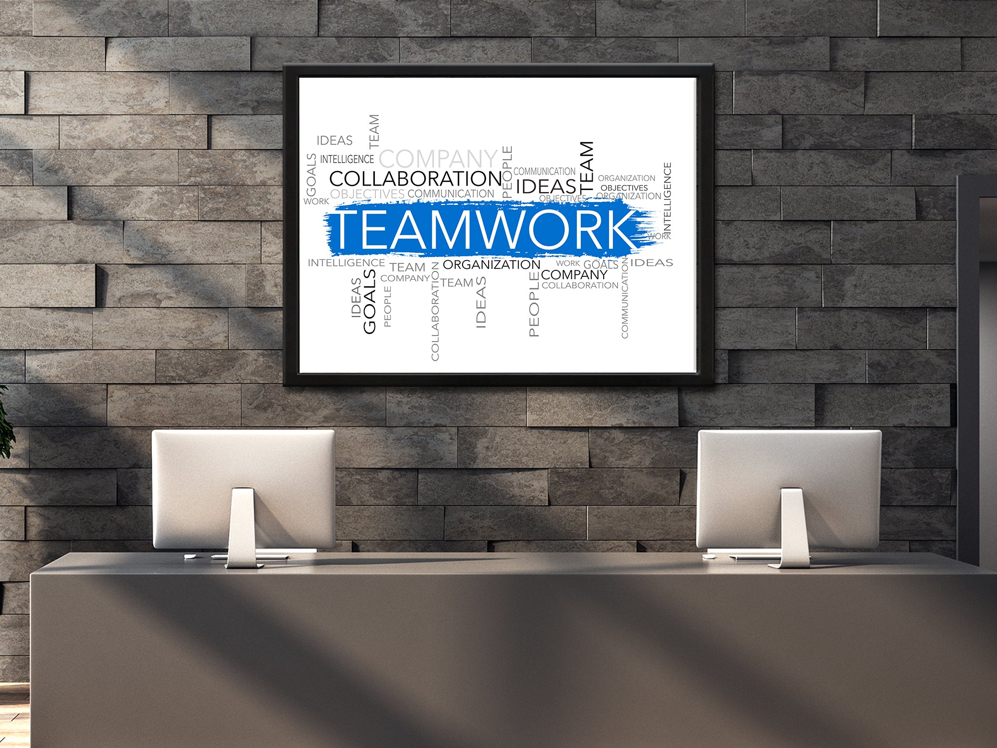 Team Work Canvas Wall Art