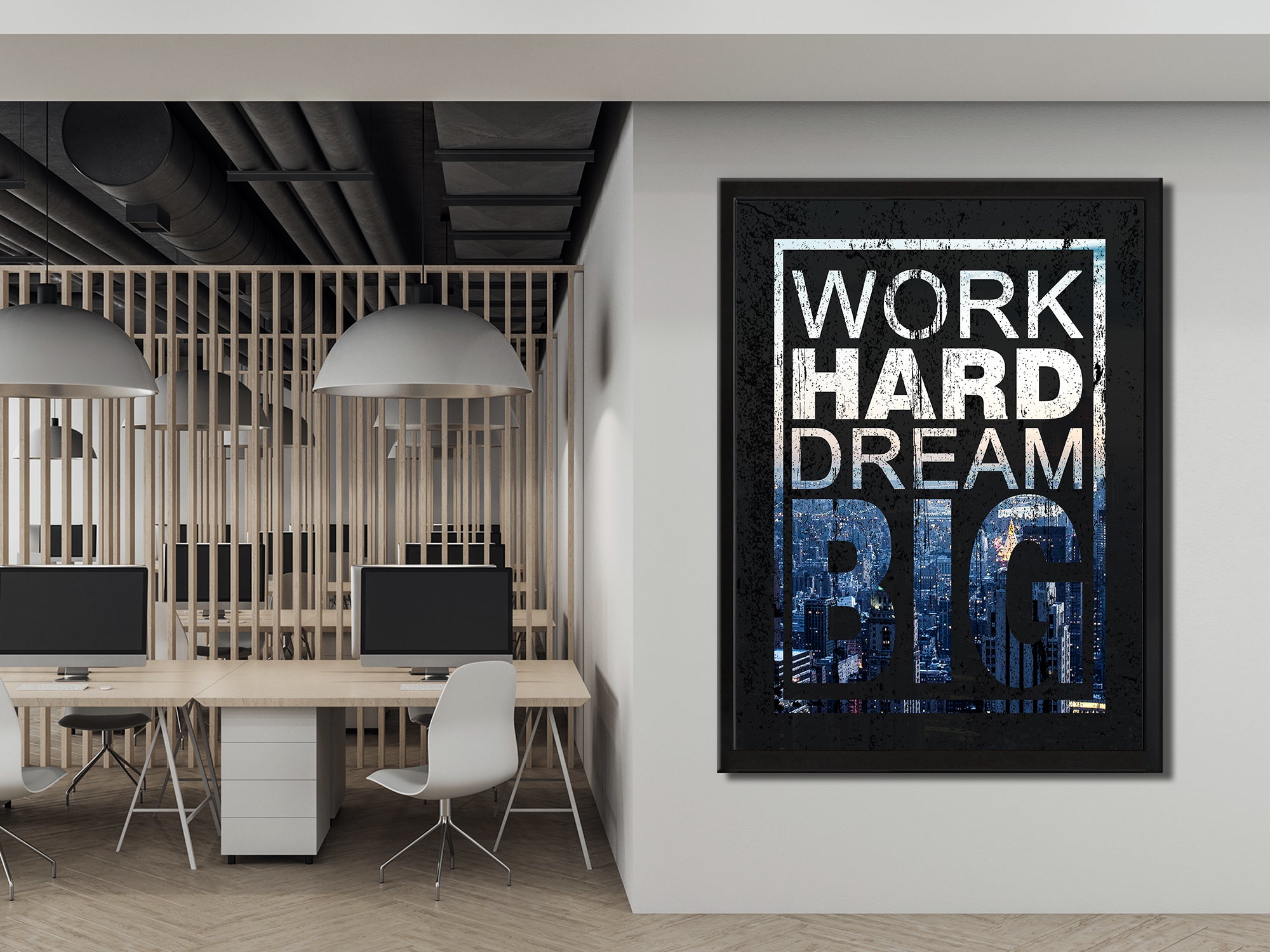 Work Hard Dream Big Canvas Wall Art