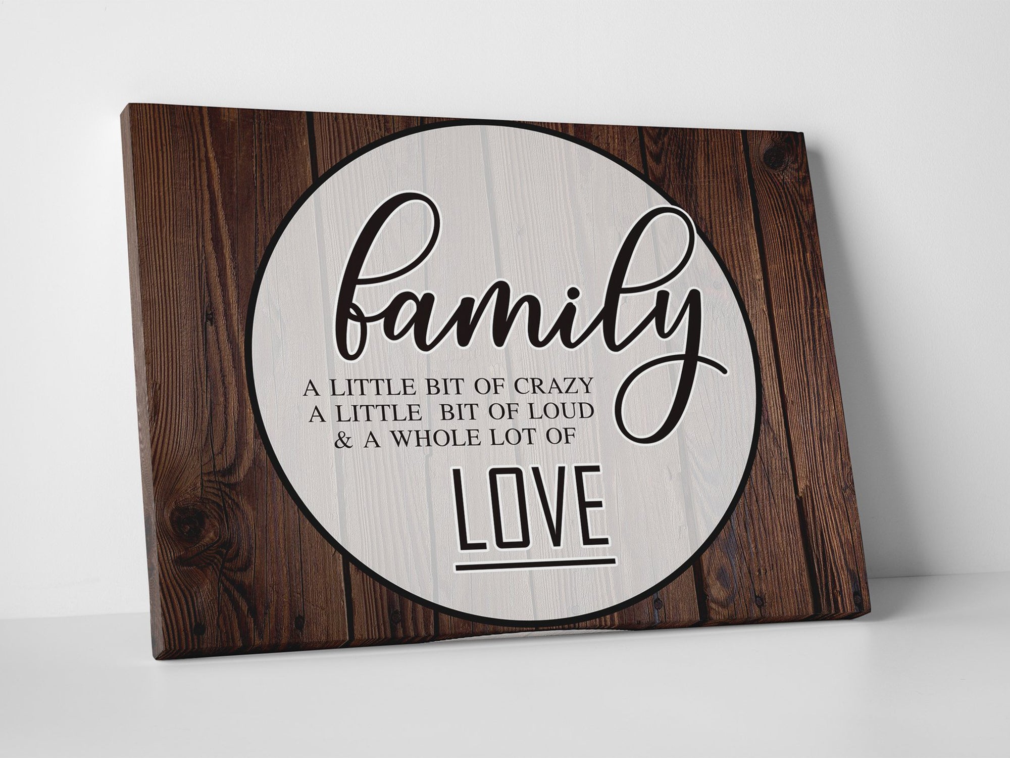 Family Love Saying Canvas Wall Art
