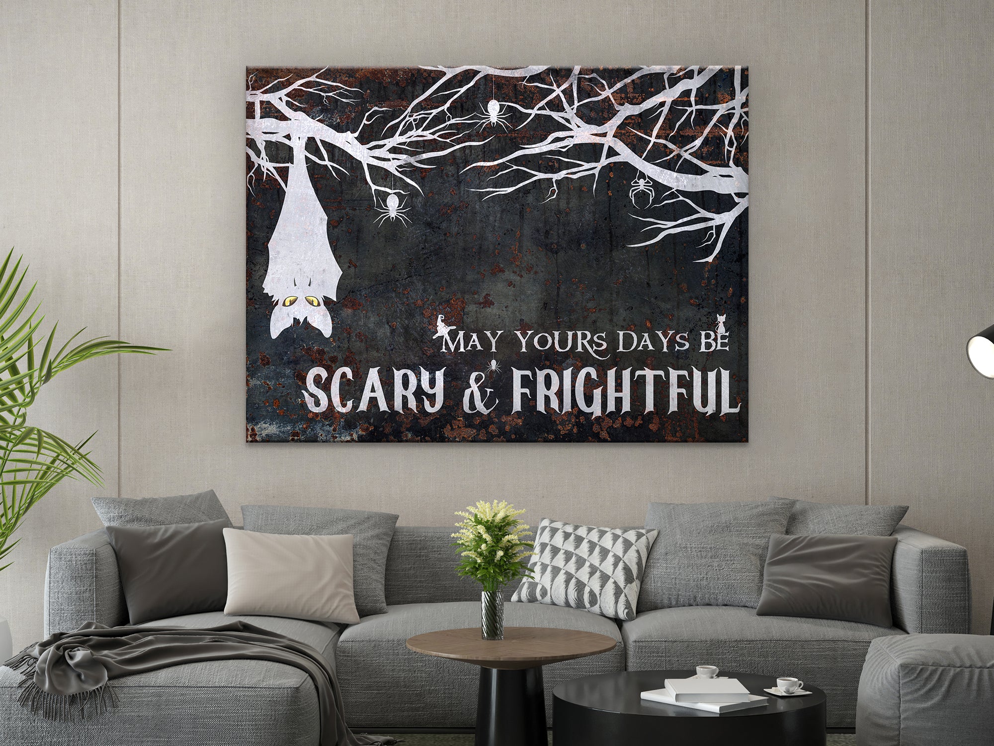 Halloween Wall Decor - Scary and Frightful Canvas Wall Art