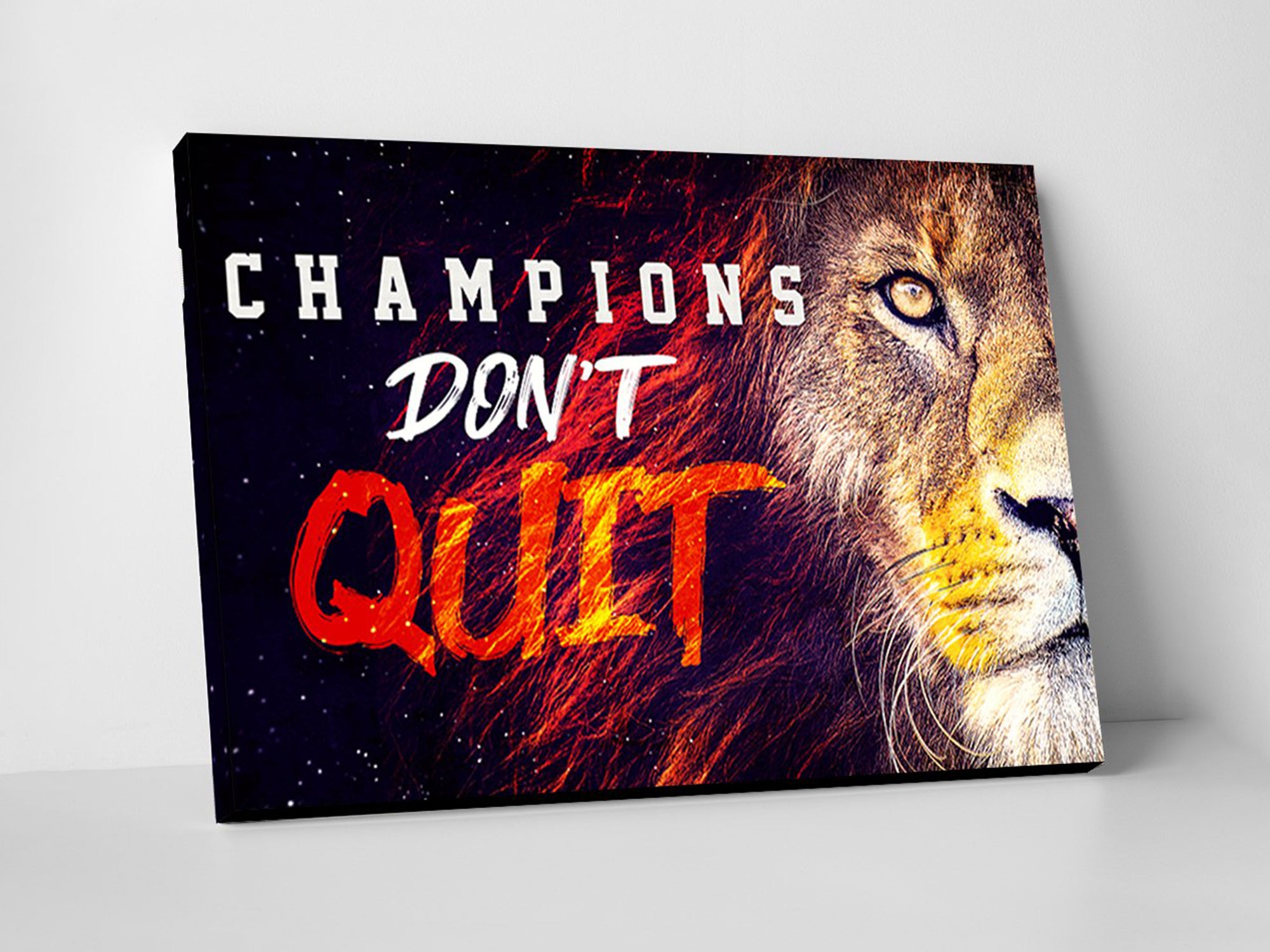 Champions Don't Quit Canvas Wall Art