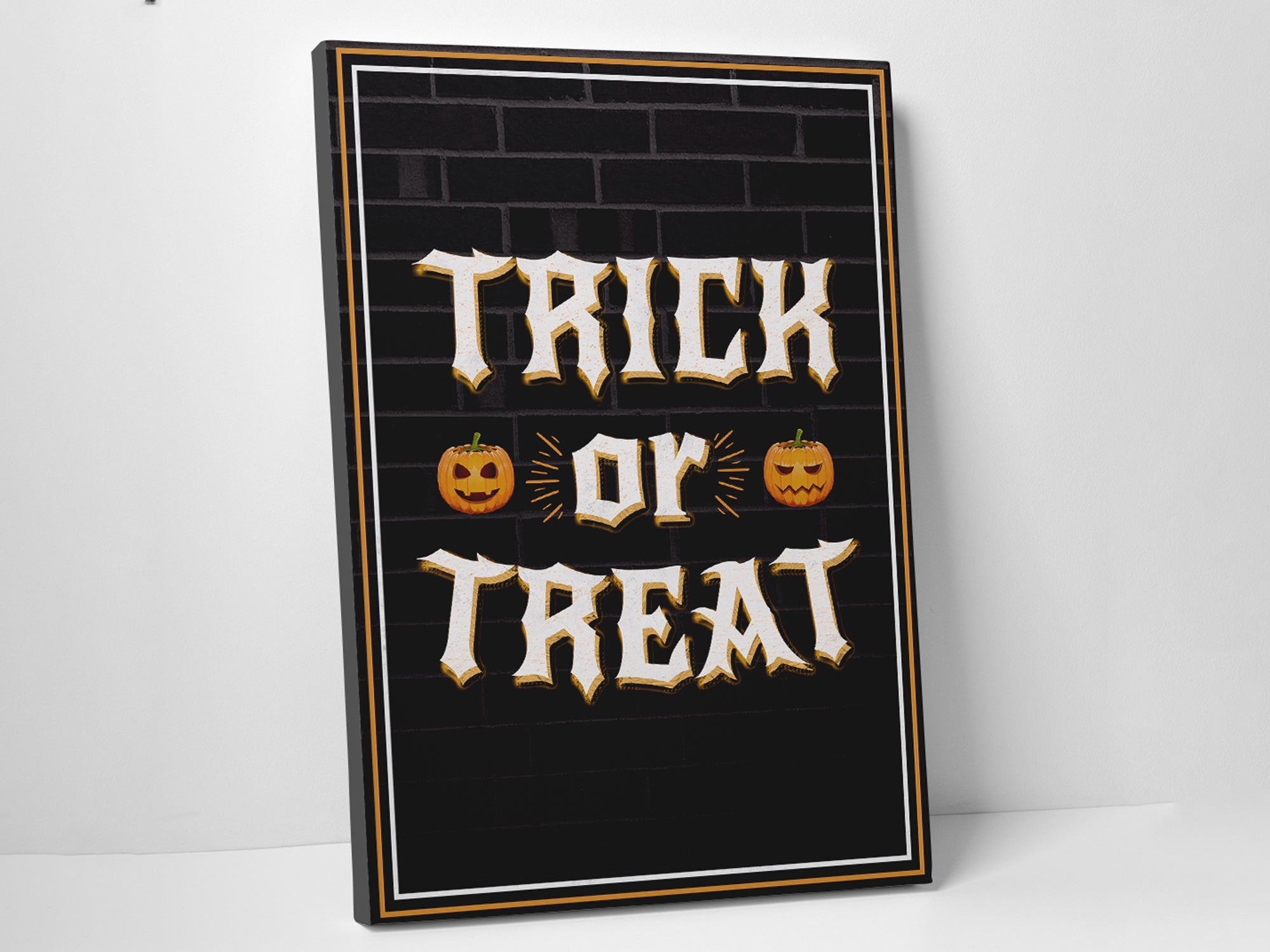 Trick Or Treat Lights Canvas Wall Art