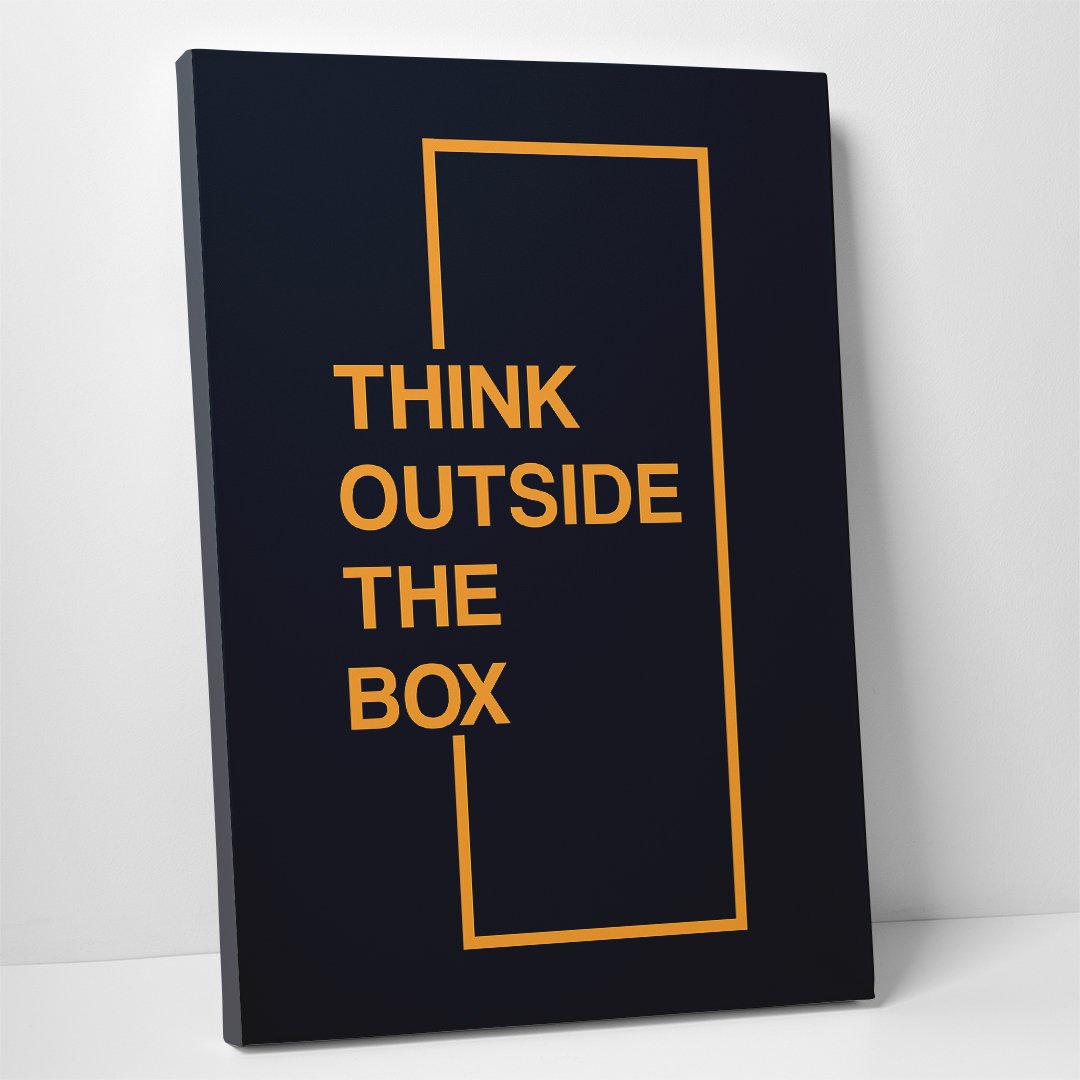 Think Outside Box - Inspiring - Canvas Wall Art