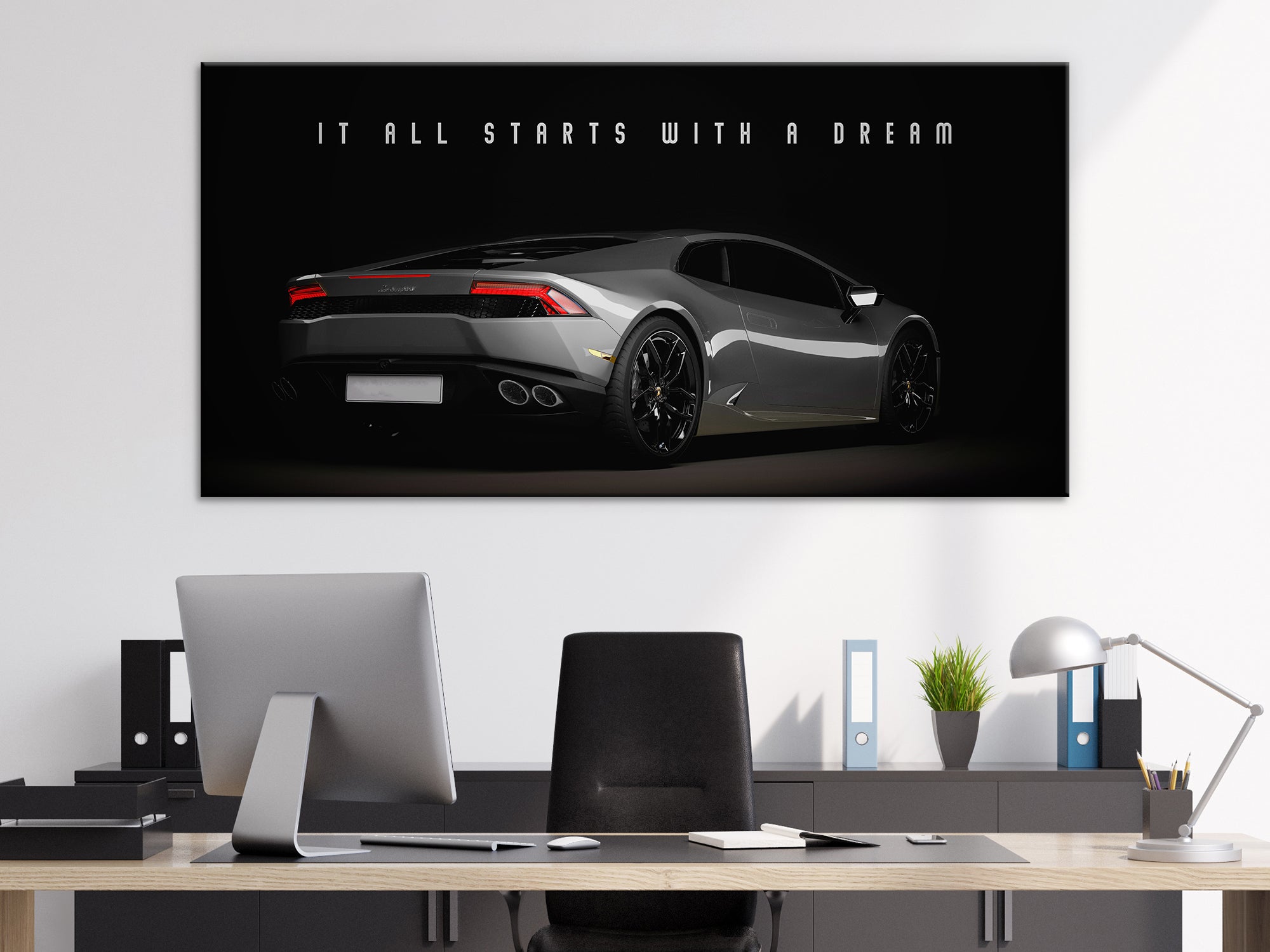Lamborghini Motivational Canvas Wall Art