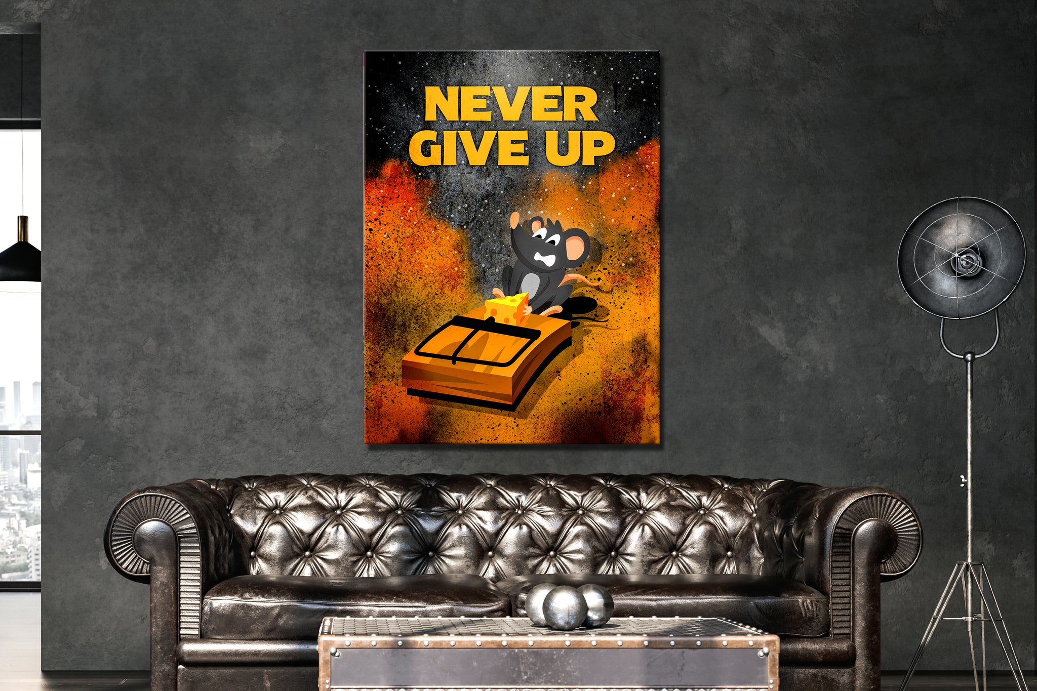 Never Give Up - Motivational - Canvas Wall Art
