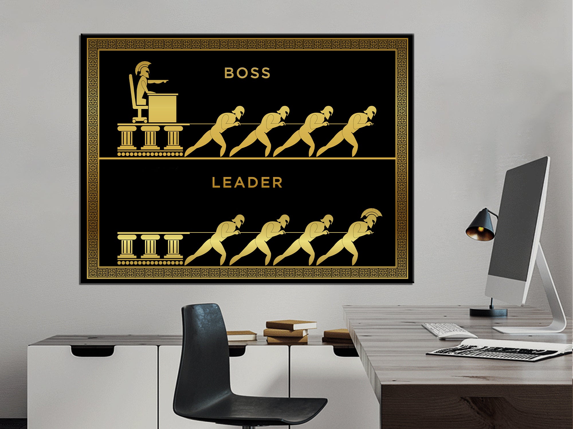 Boss vs Leader Canvas Wall Art
