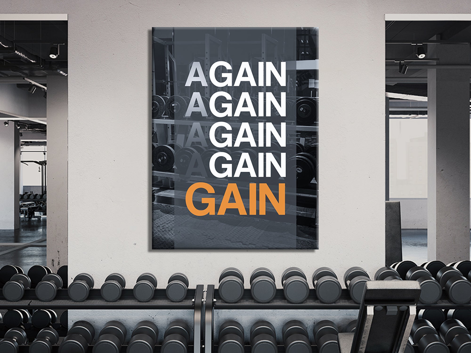 Again Till Gain - Gym Motivational - Canvas Wall Art