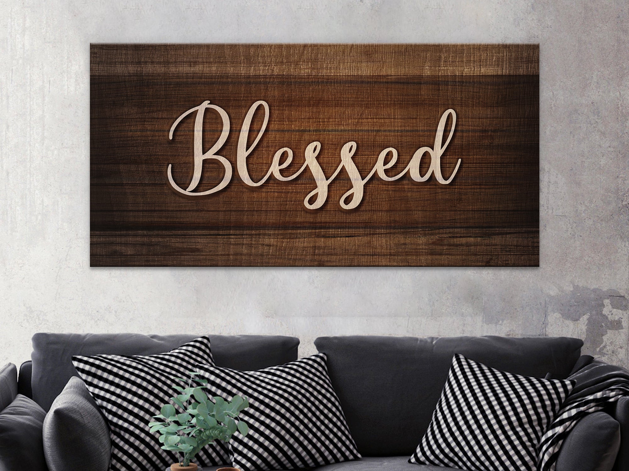 Christian Wall Art Blessed Canvas Wall Art