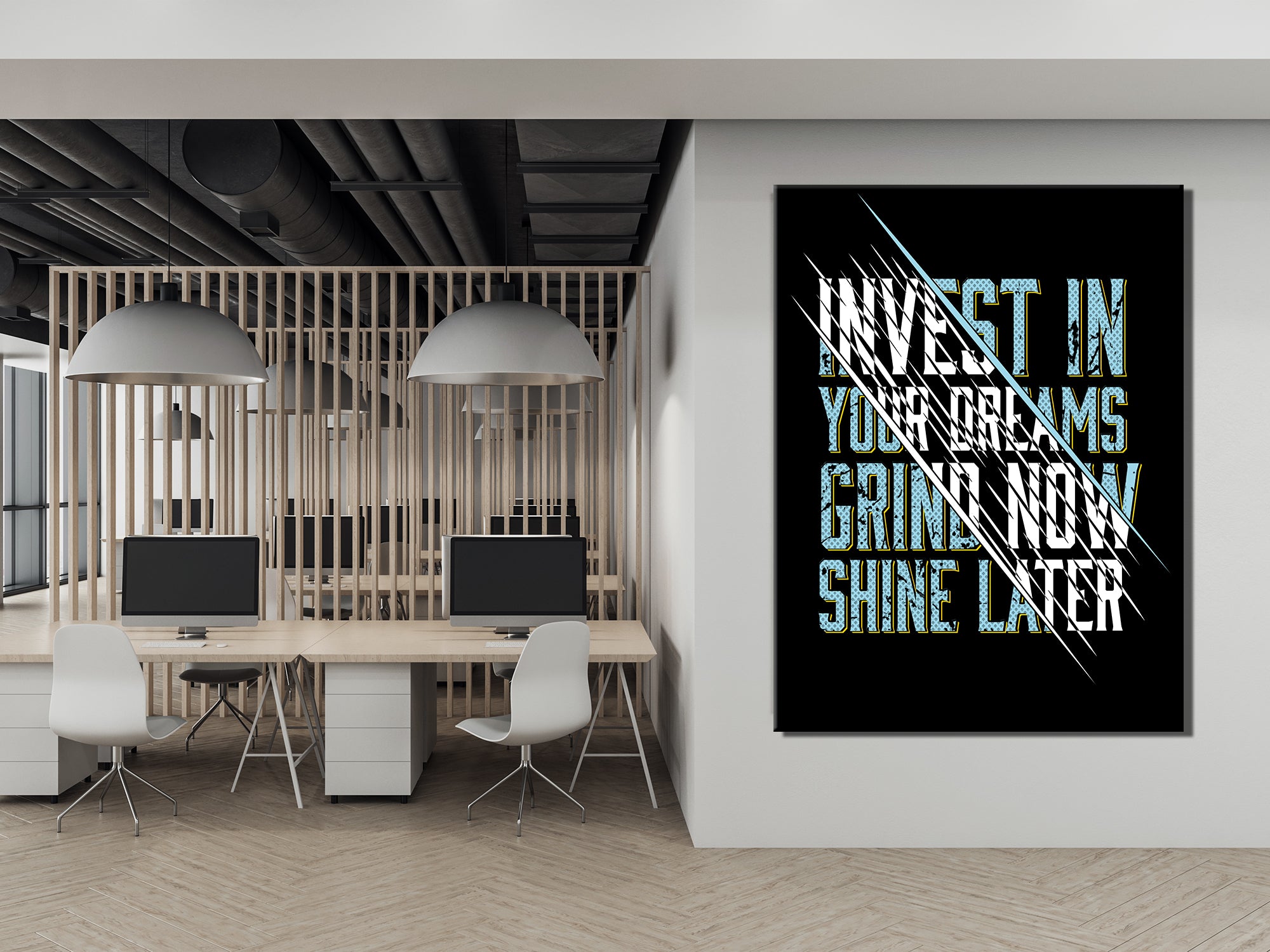 Grind Now Shine Later Canvas Wall Art