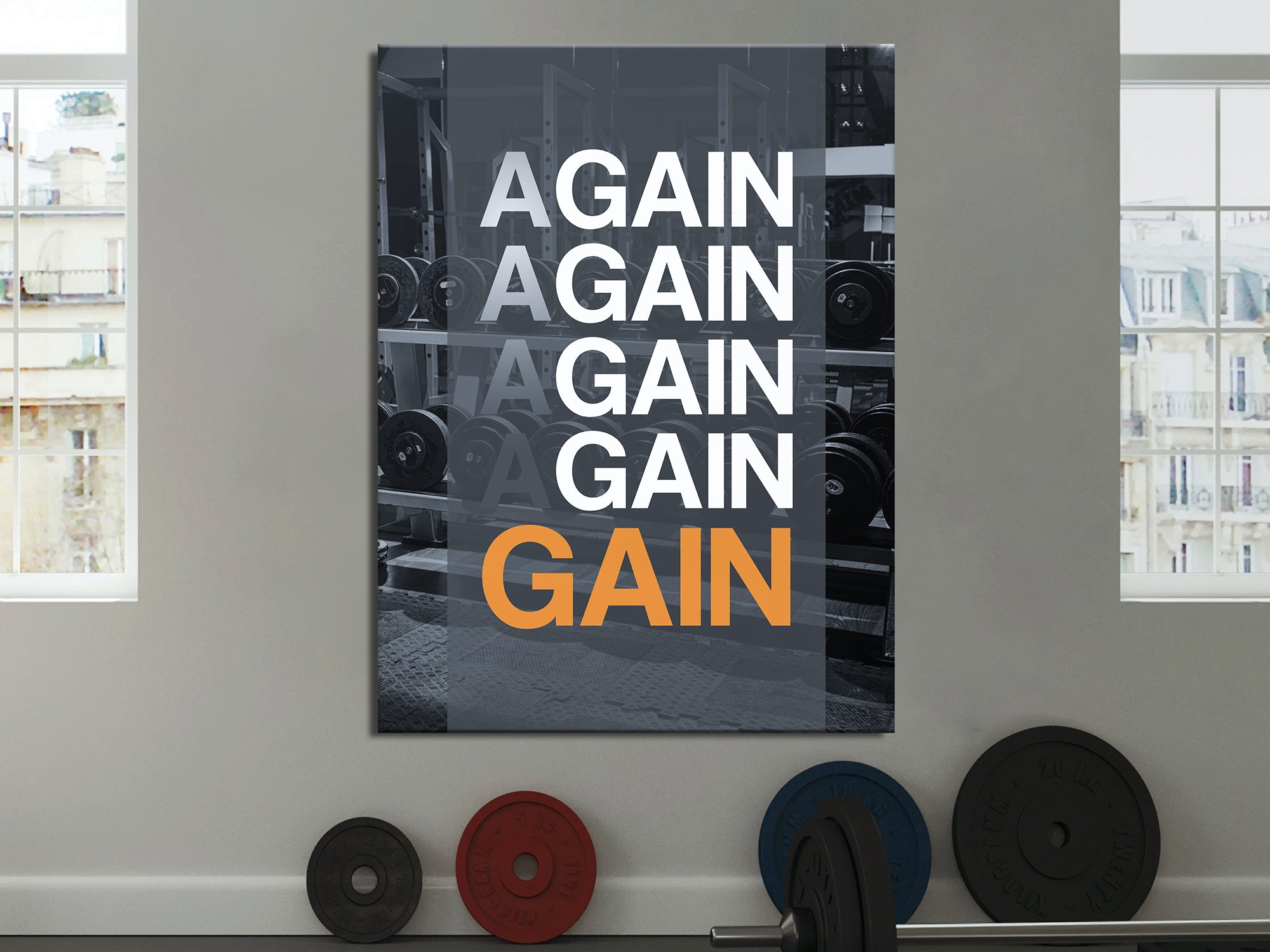 Again Till Gain - Gym Motivational - Canvas Wall Art