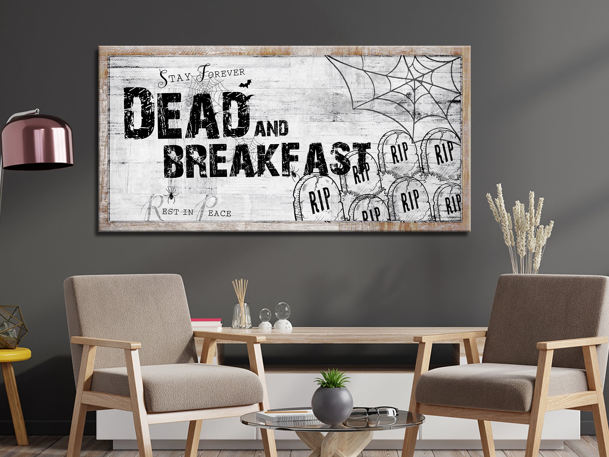 Dead and Breakfast Canvas Wall Art