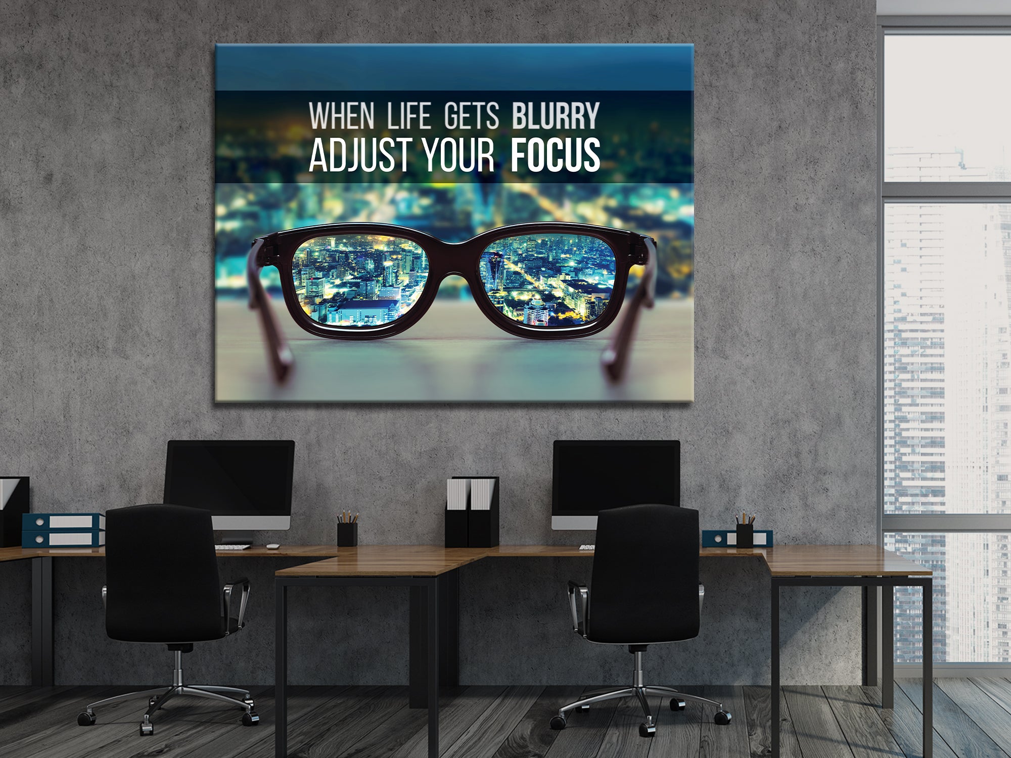 When Life Gets Blurry Adjust Your Focus Canvas Wall Art