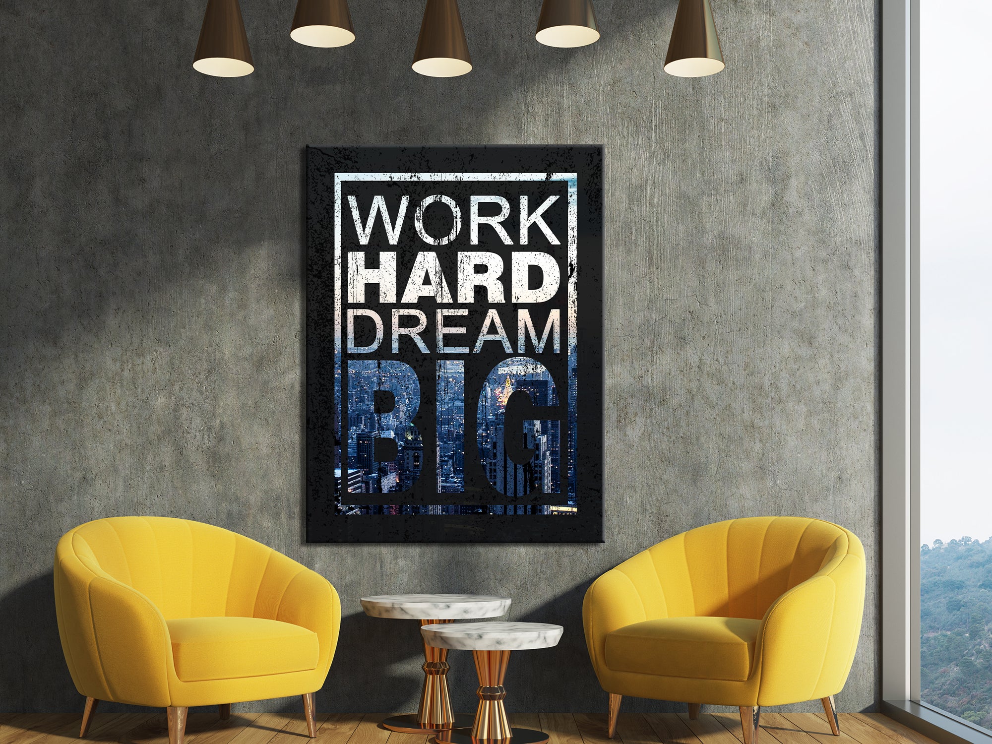 Work Hard Dream Big Canvas Wall Art