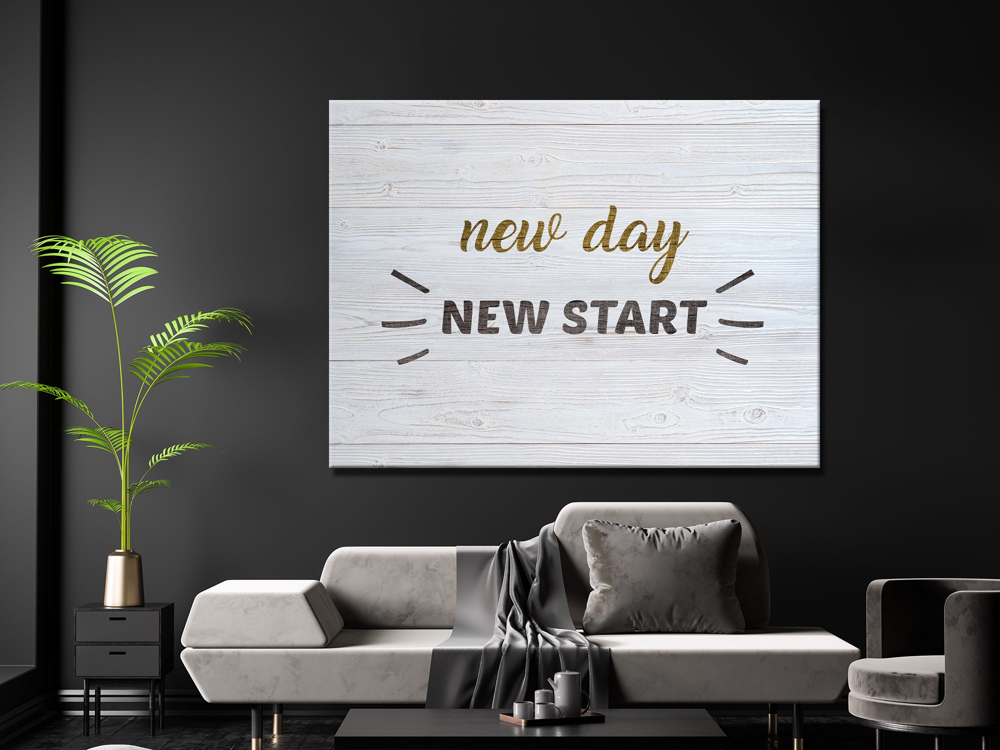 New Day New Start V2 - Canvas Wall Art
