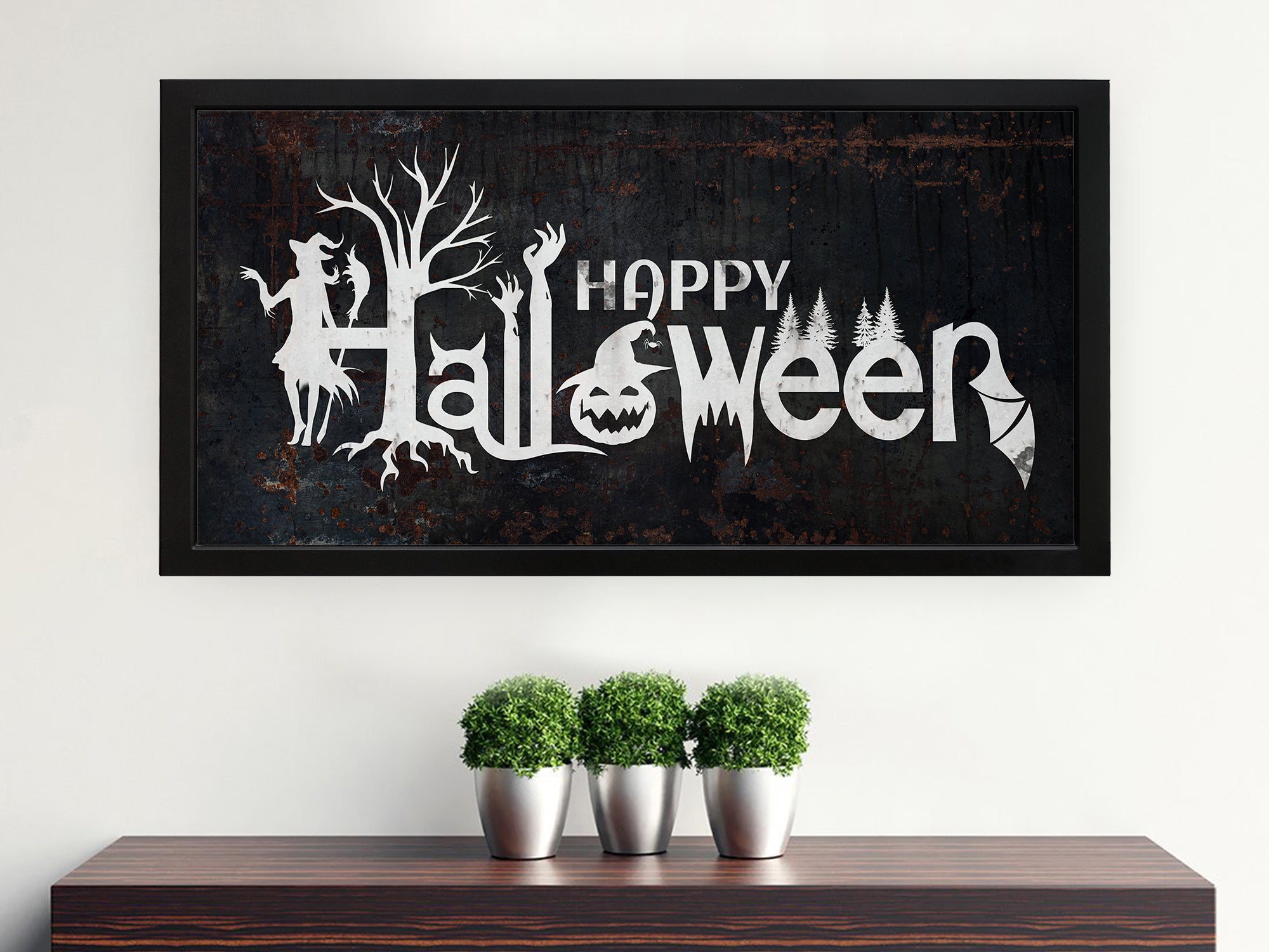 Halloween Wall Decor - Happy Halloween Canvas Wall Art