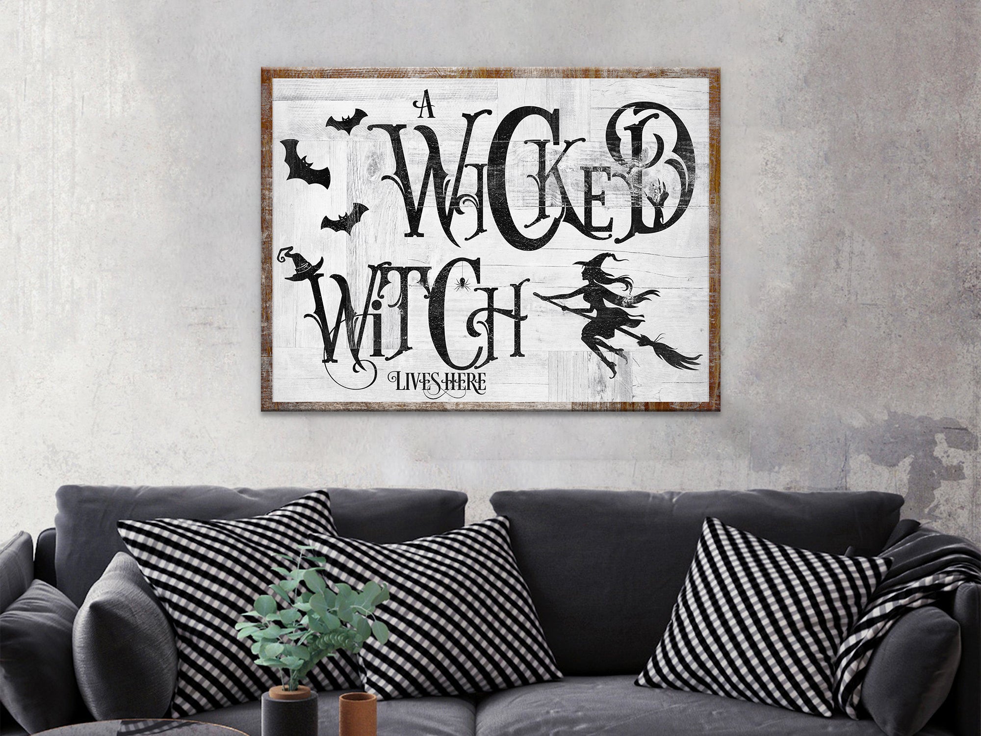 Witch Lives Here Canvas Wall Art
