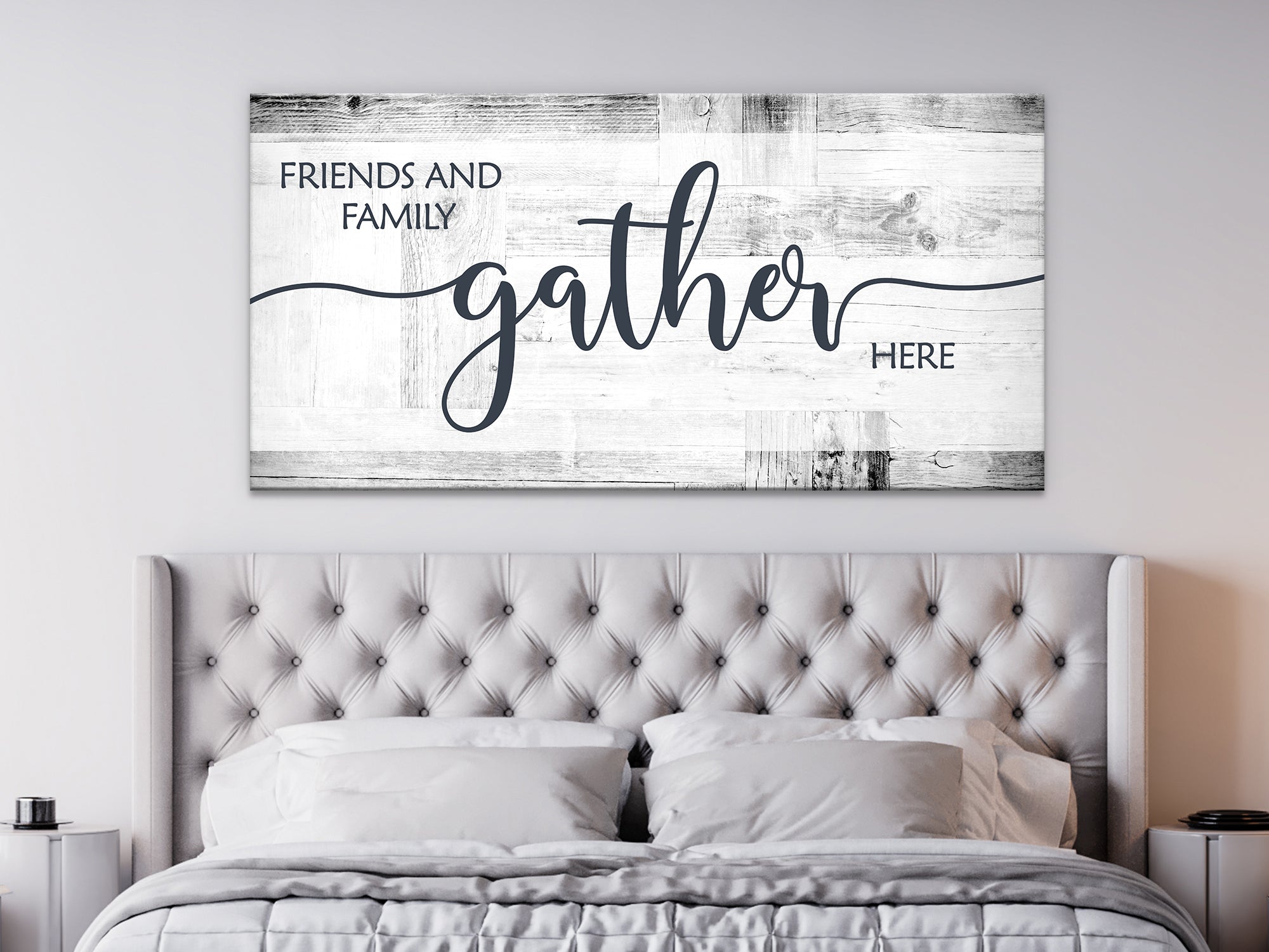 Friends and Family Gather Here - Dinning Room Canvas Wall Art