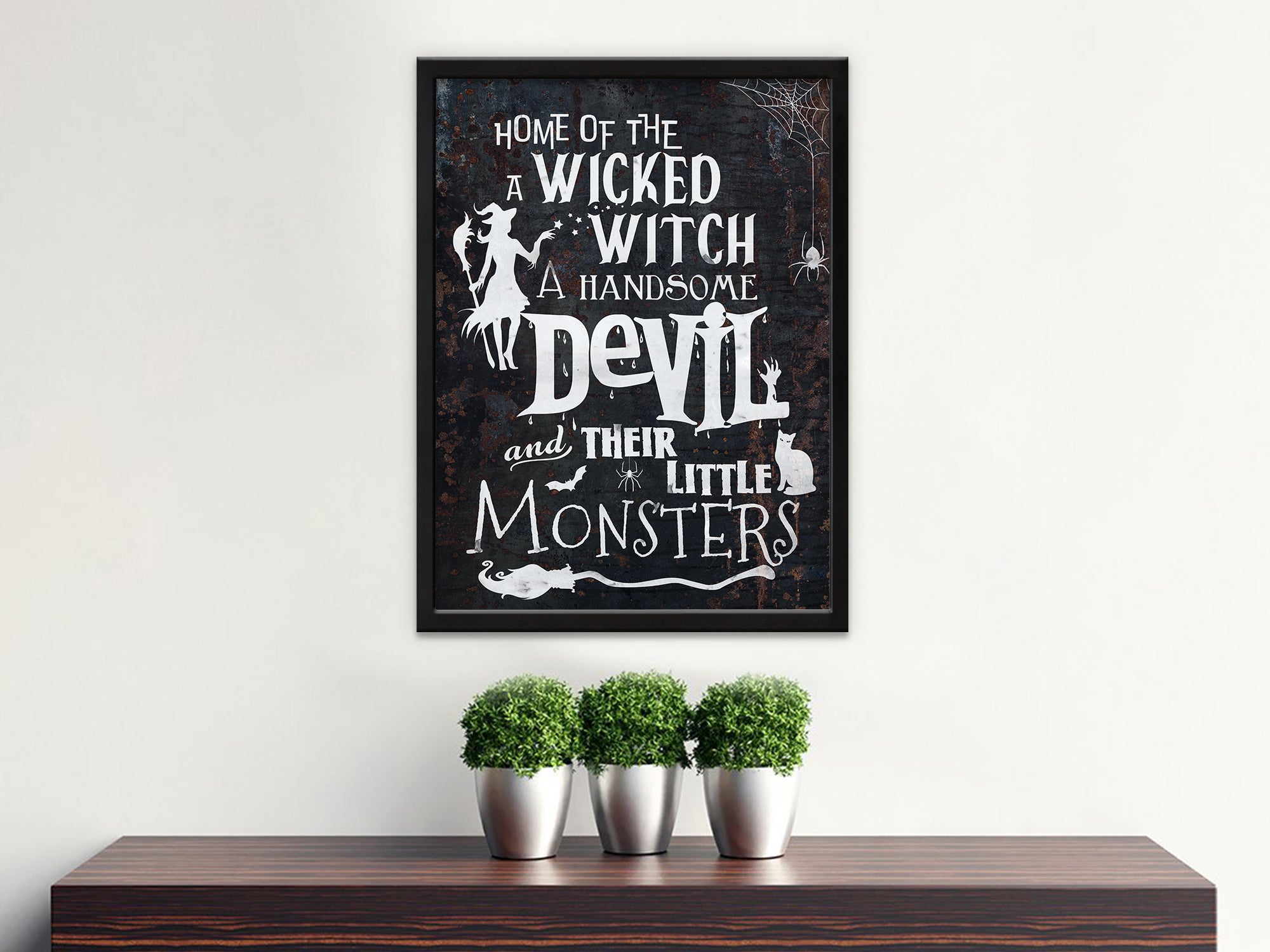 Halloween Wall Decor - Home Of Monsters Canvas Wall Art