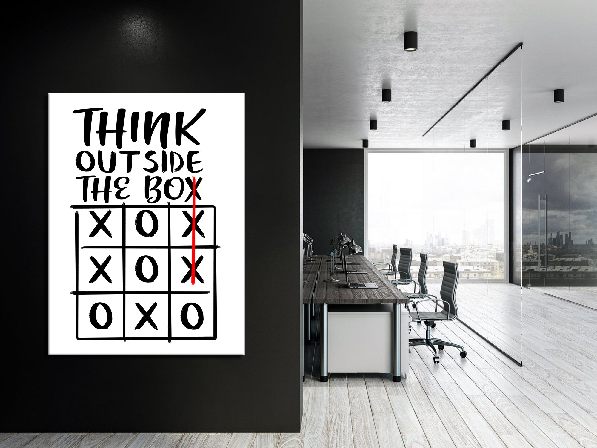 Think Outside the Box Canvas Wall Art
