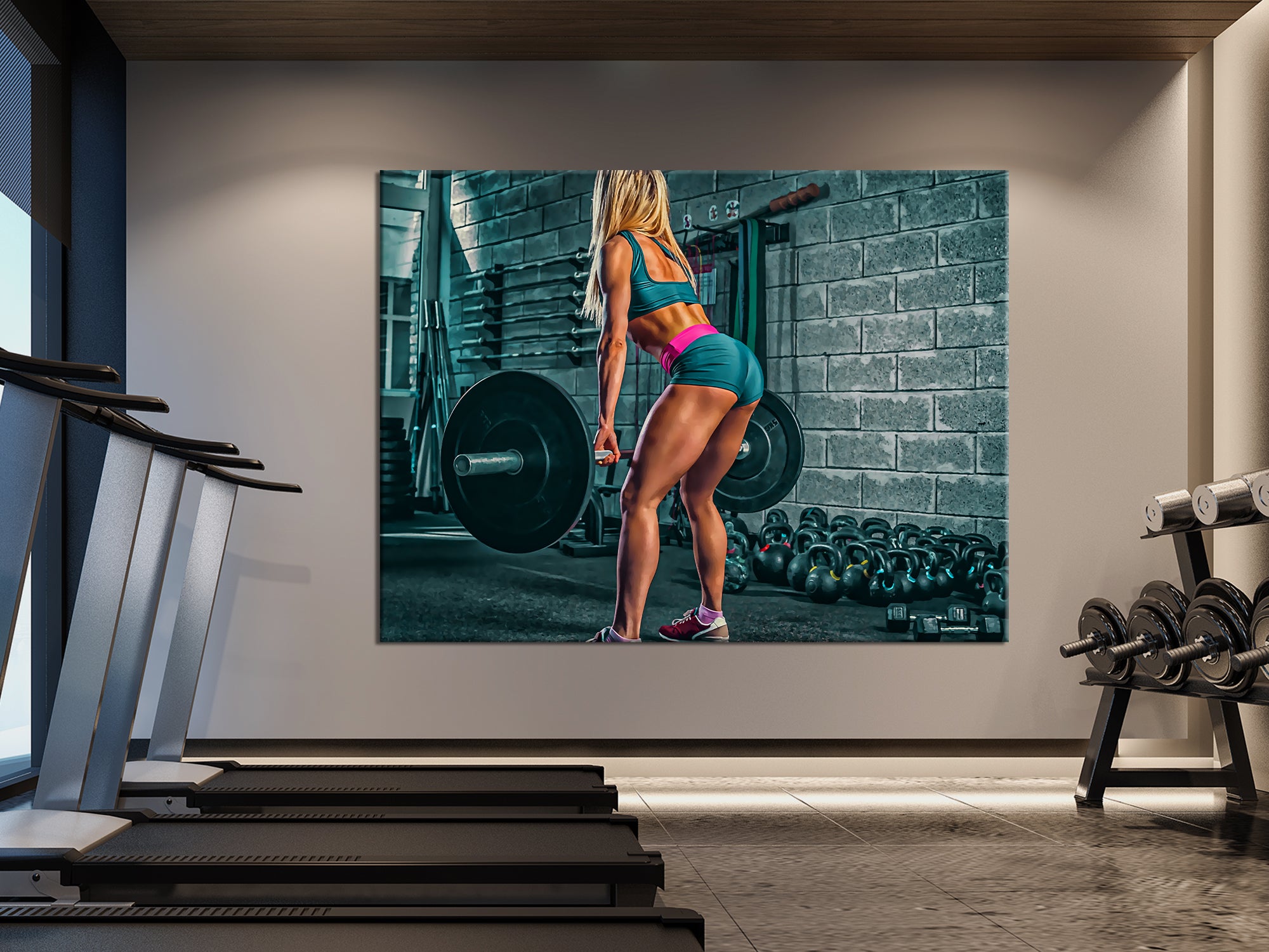 Fit Girl Canvas Wall Art