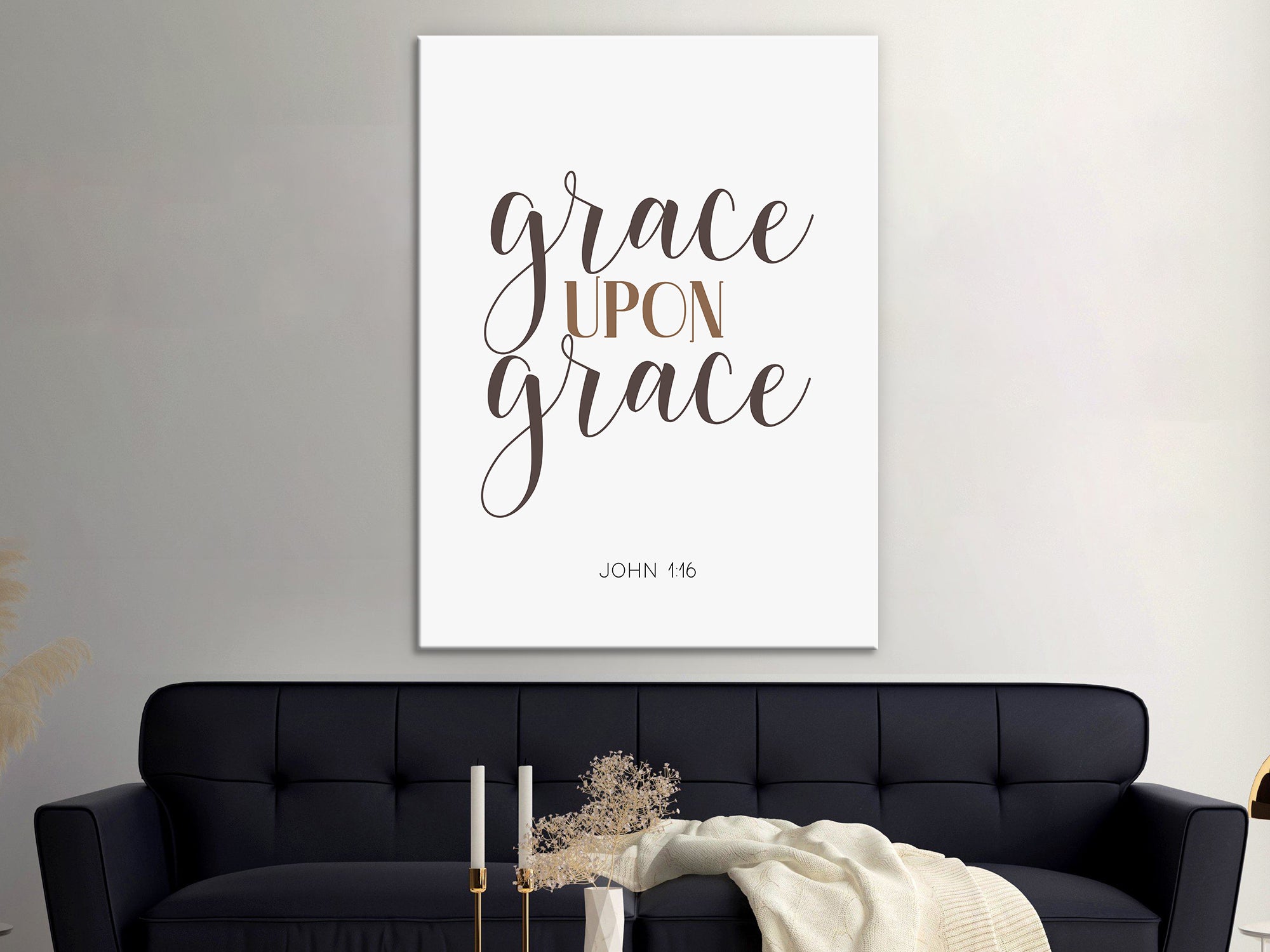 Grace Your Grace - Christian - Dinning Room Canvas Wall Art