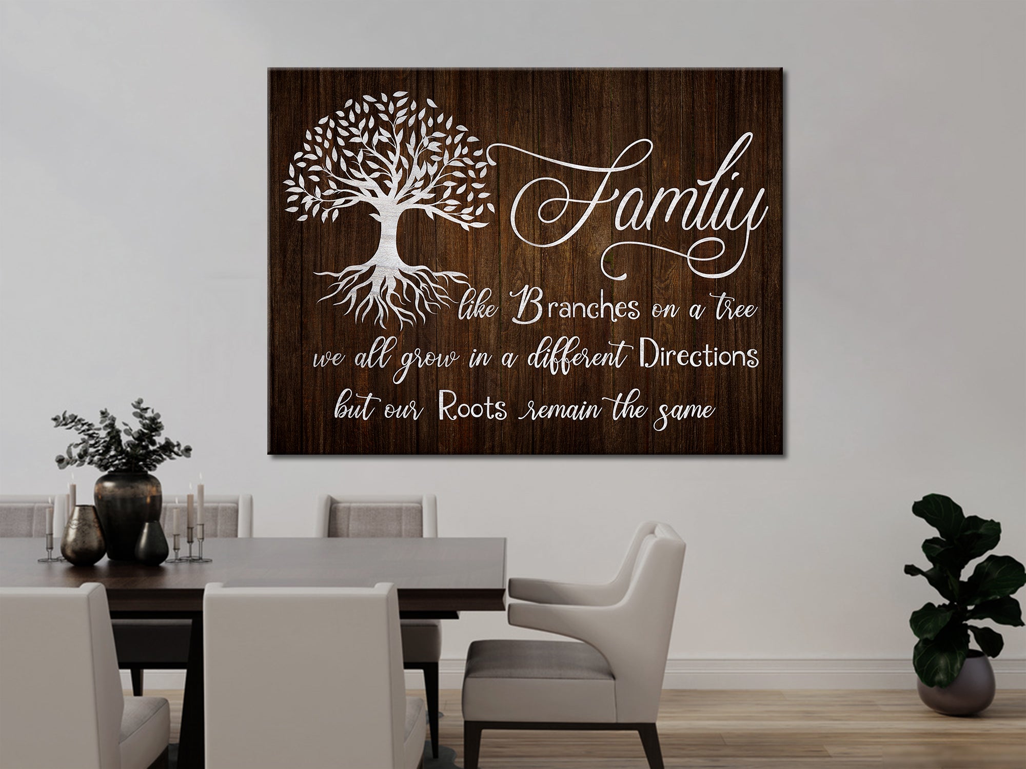 Family Like Branches - Dinning Room - Canvas Wall Art