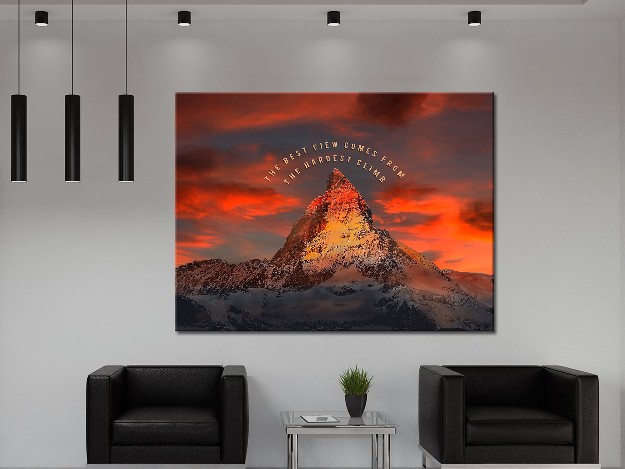 The Best View Comes From The Hardest Climb Canvas Wall Art