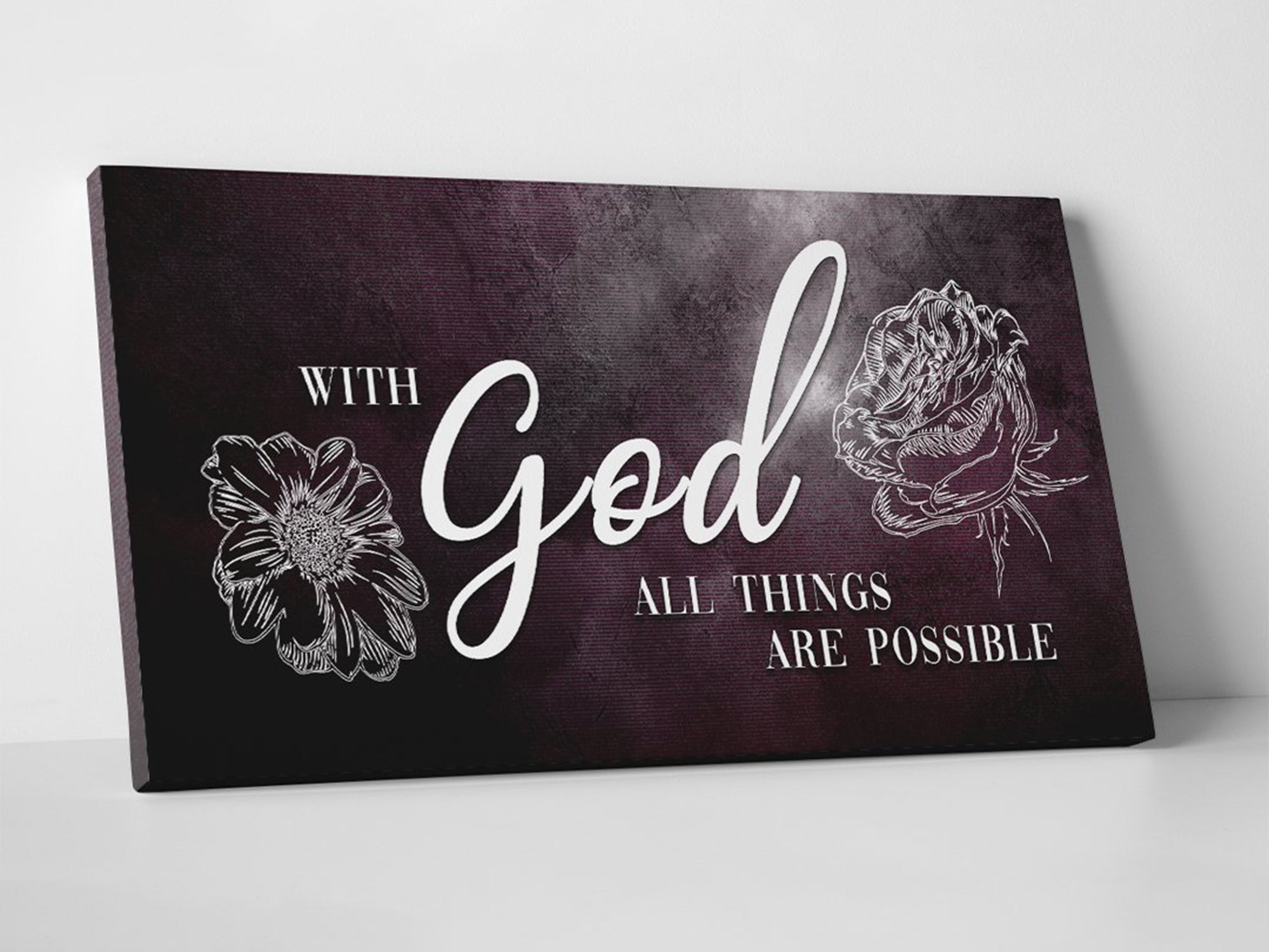 With God All Things Are Possible Christian Wall Art