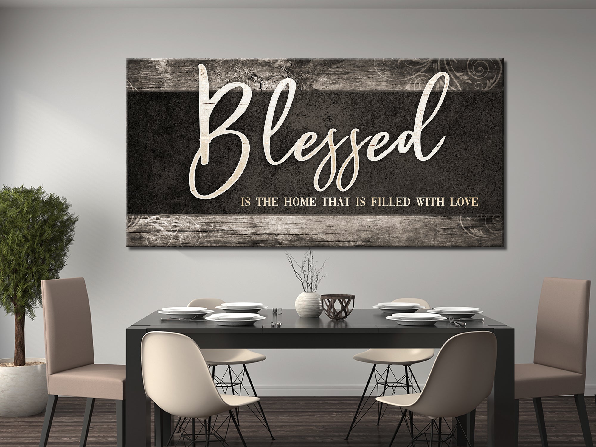 Blessed Is The Home That Is Filled With Love Canvas Wall Art