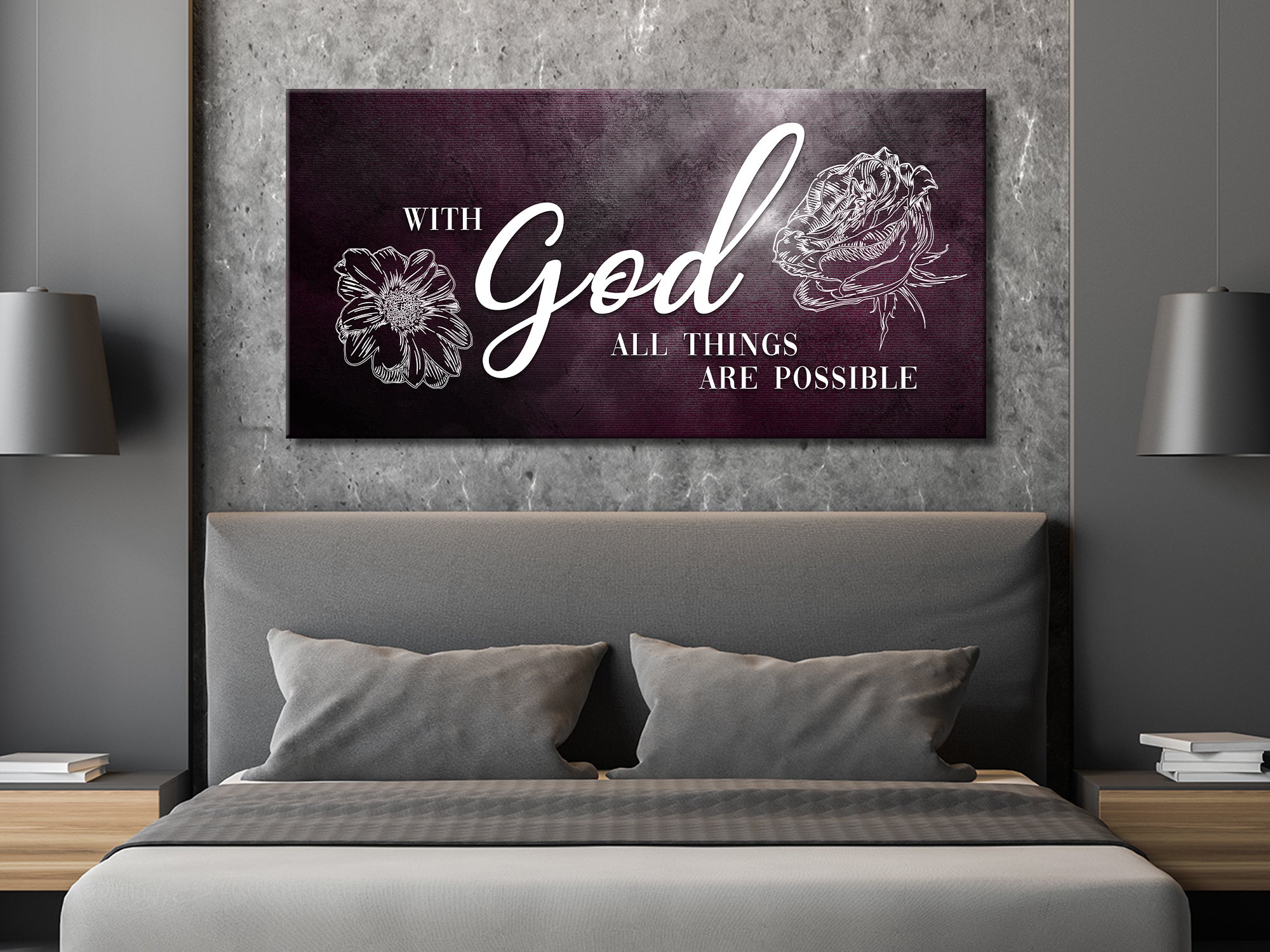 With God All Things Are Possible Christian Wall Art