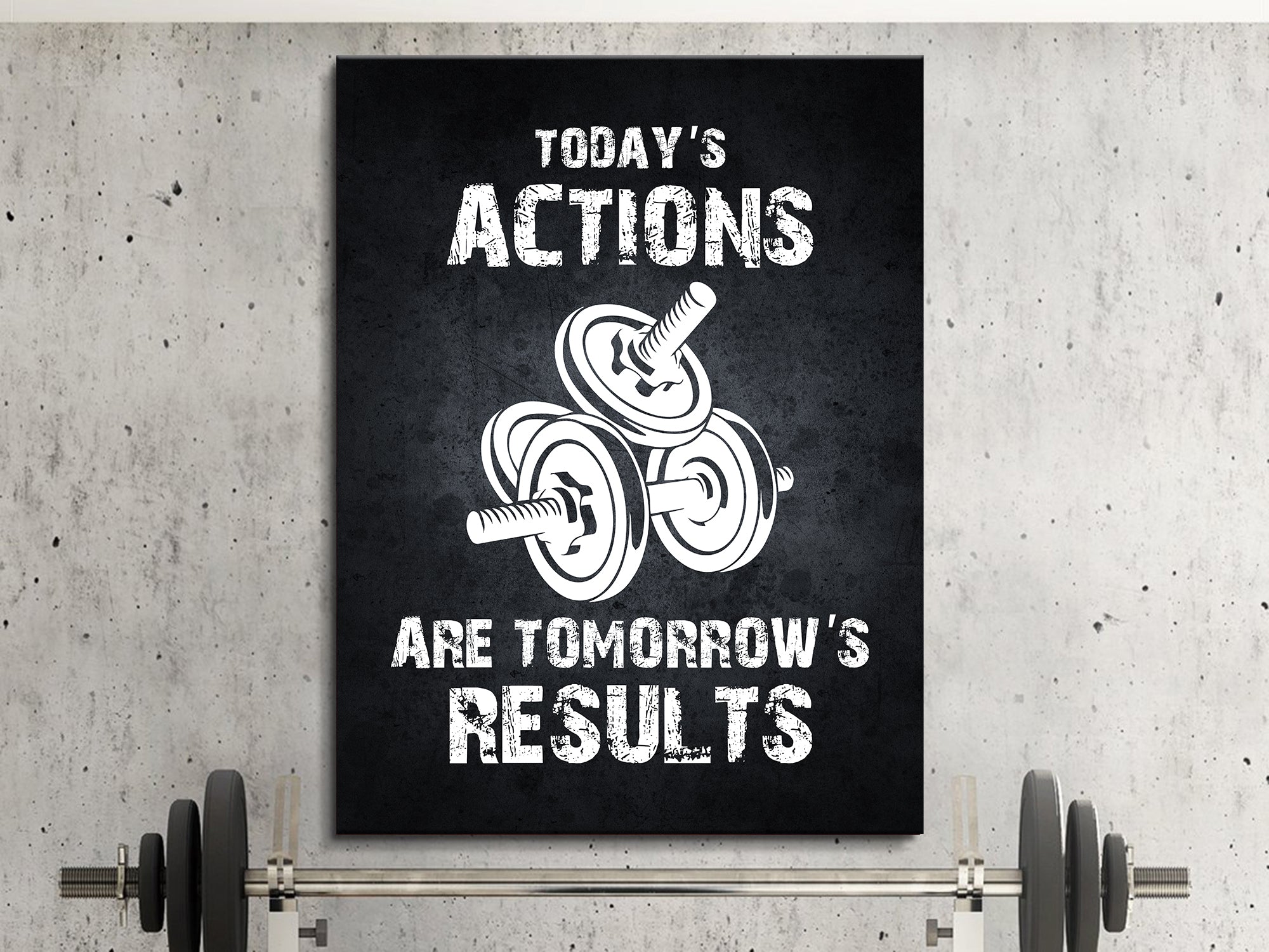 Today's Action Tomorrow's Result - Motivational - Canvas Wall Art