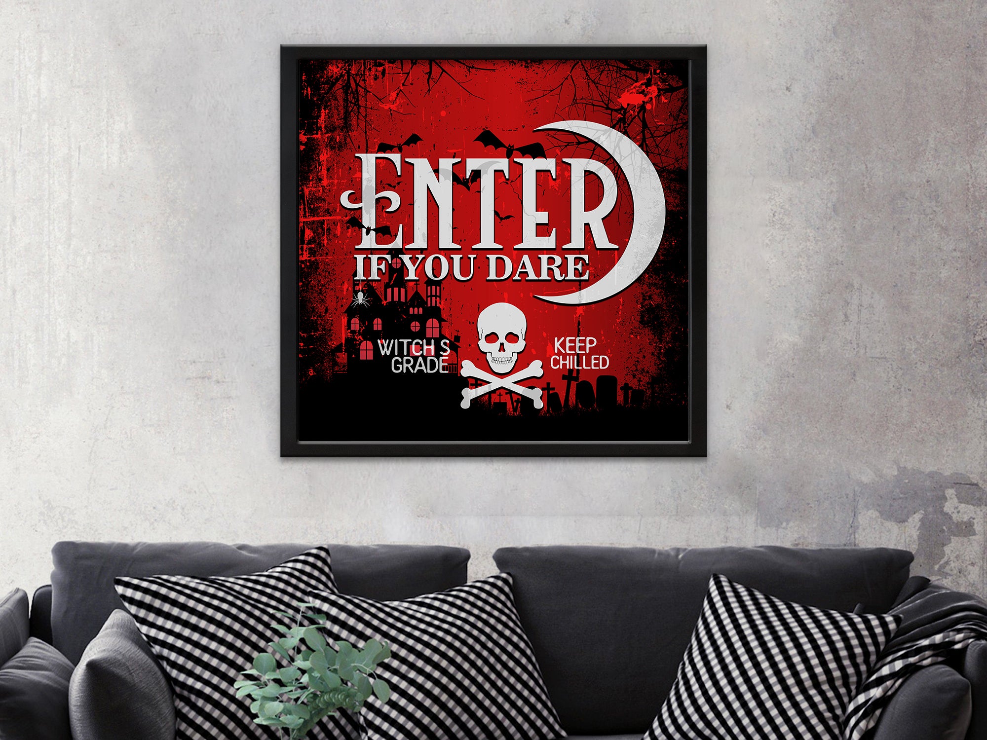 Enter If You Dare Canvas Wall Art