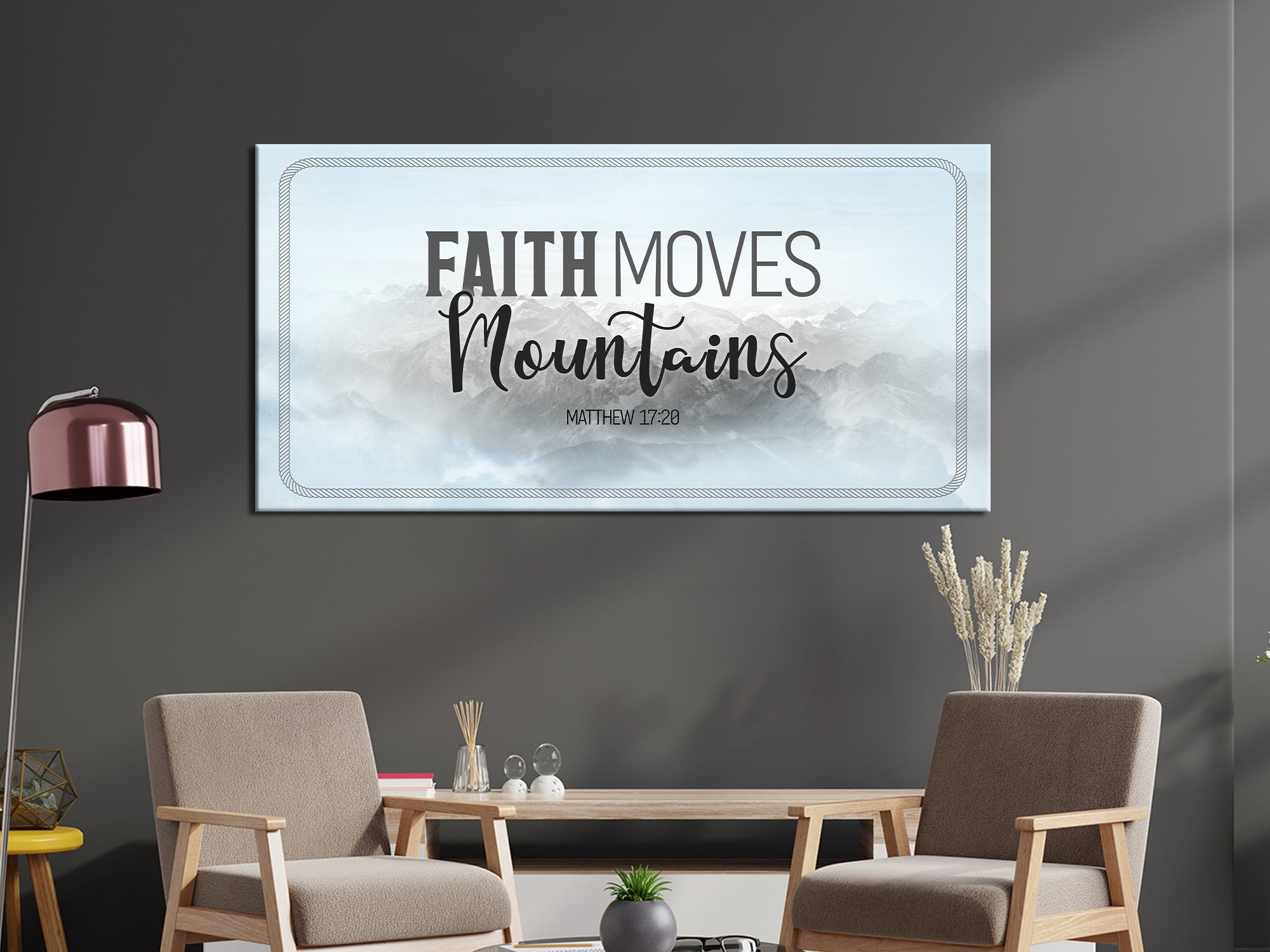 Faith Moves Mountains Canvas Wall Art