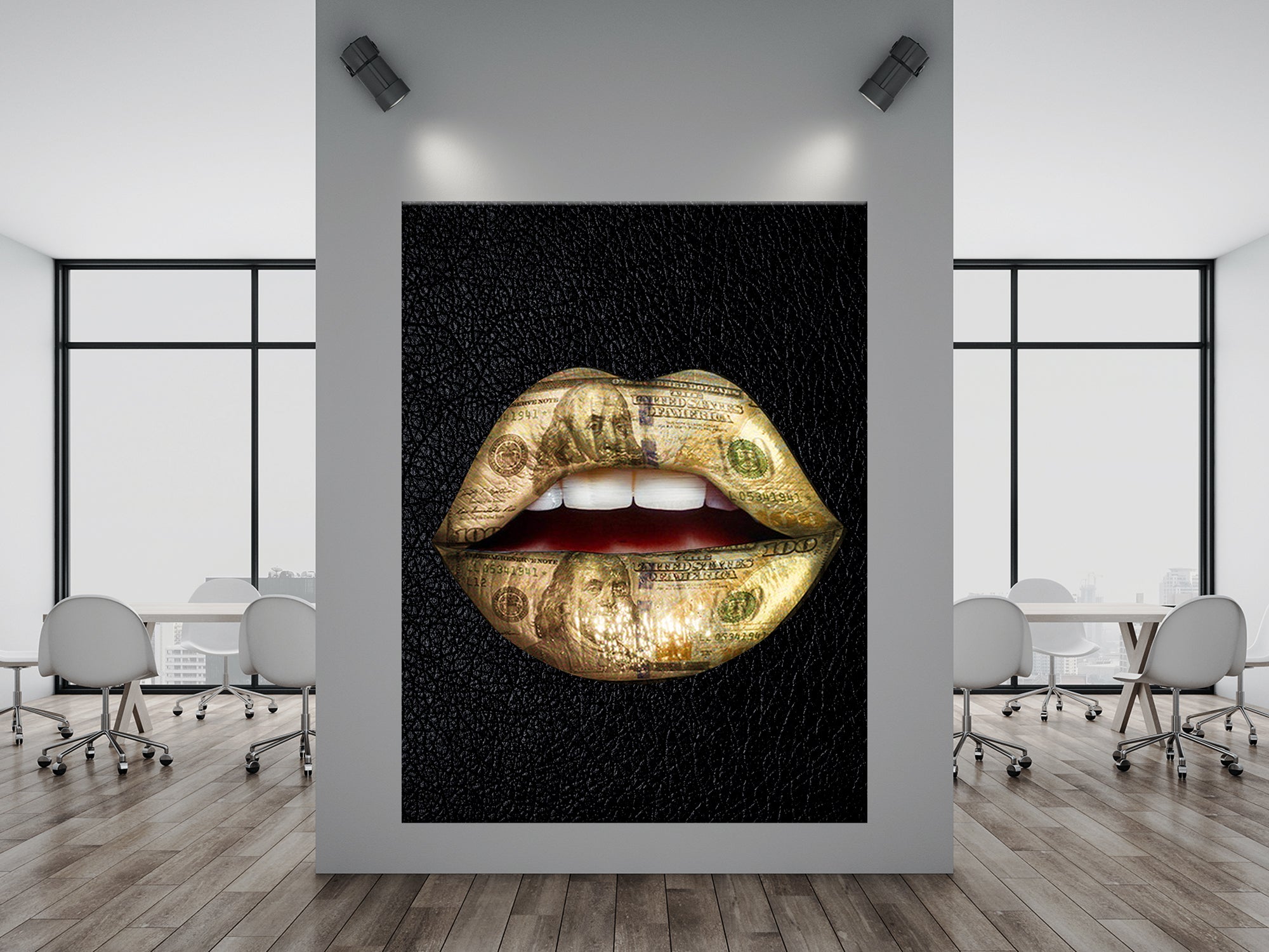 Money Lips Canvas Art