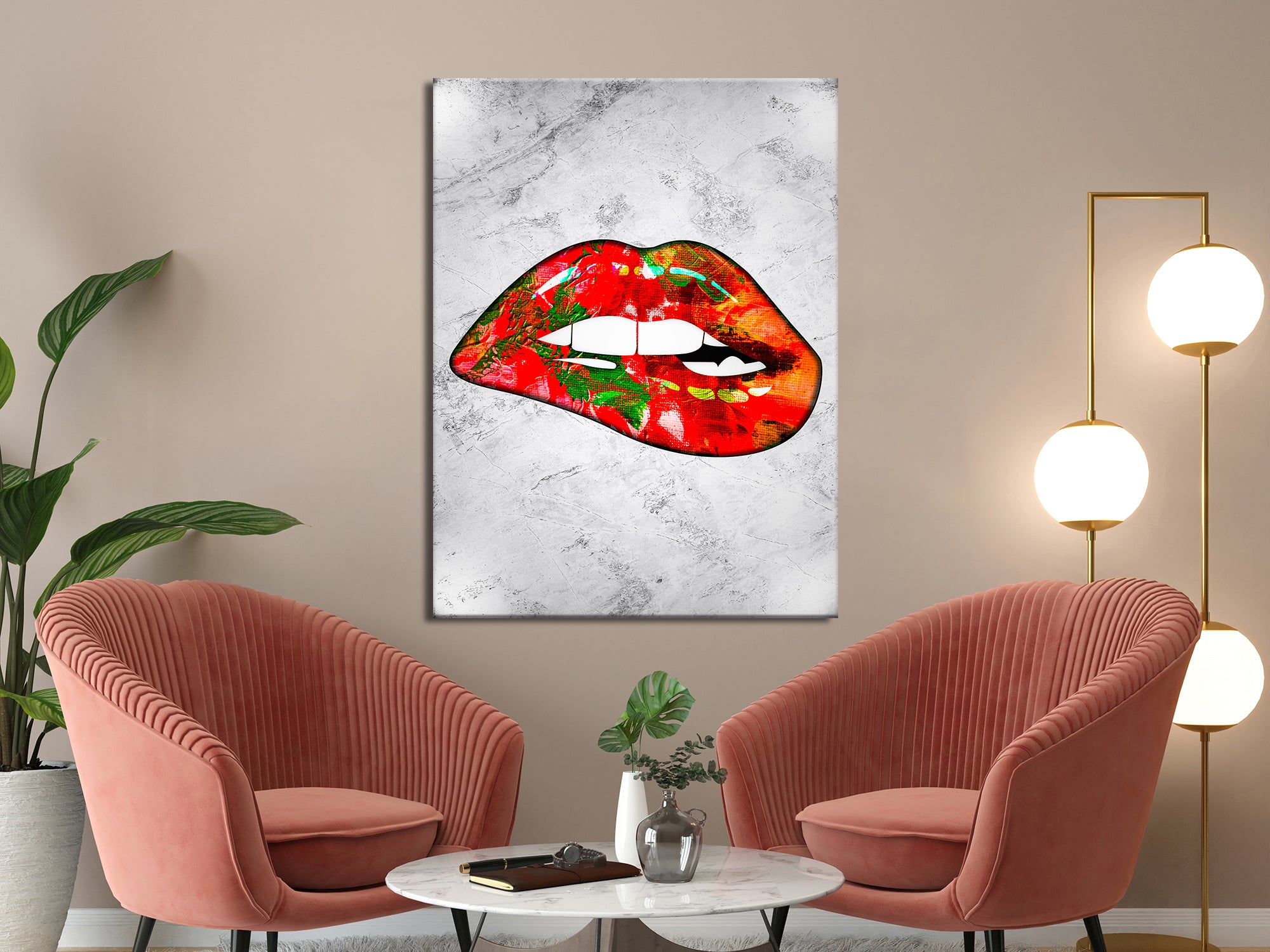  CanvasVilla GOLD LIPS CANVAS WALL ART - ABOVE COUCH WALL DECOR  Motivational Inspirational Quotes Canvas Print Wall Art Painting Decor for  Office, Home- 30X40 Black Frame - Ready To Hang: Posters