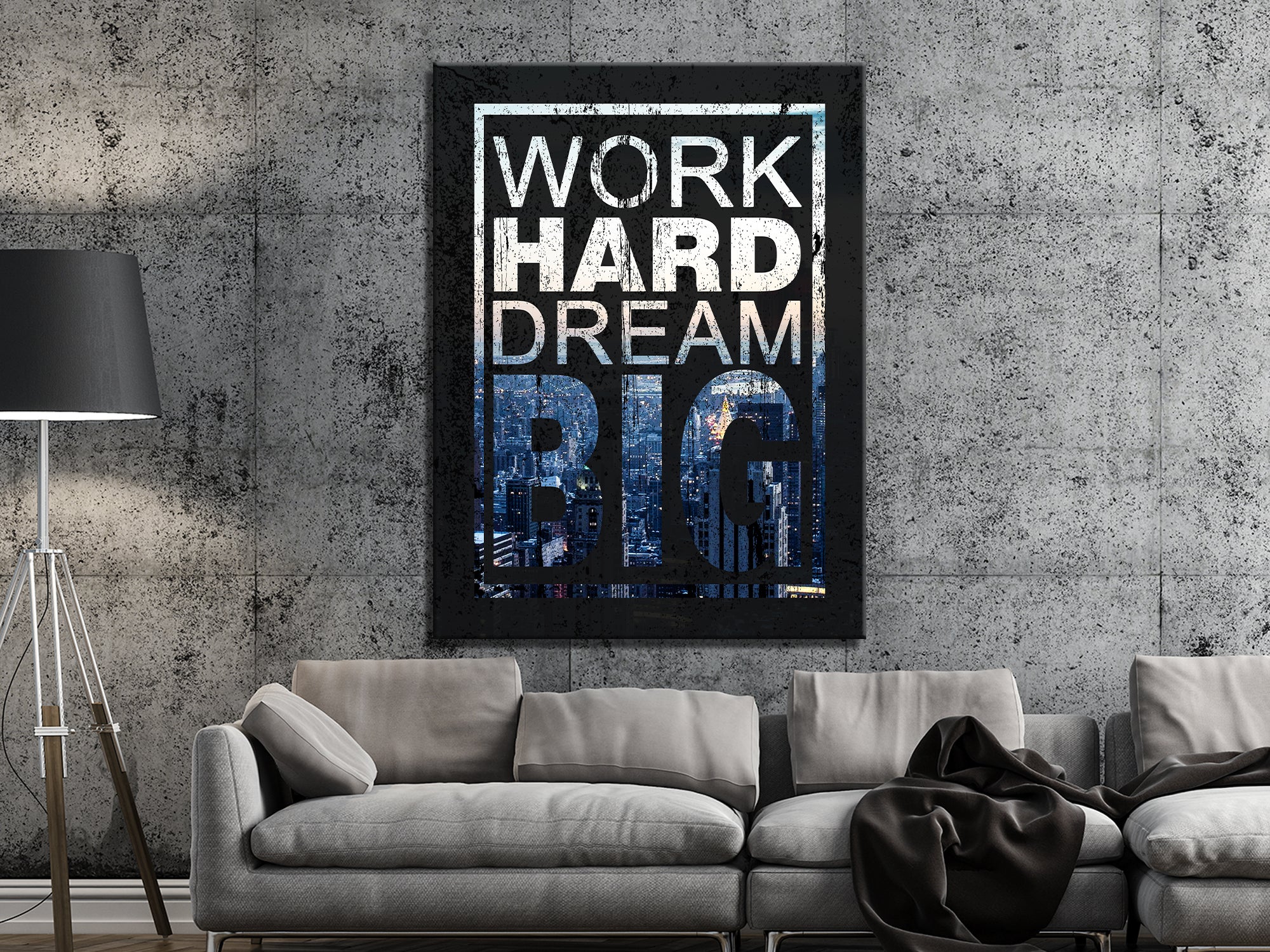 Work Hard Dream Big Canvas Wall Art