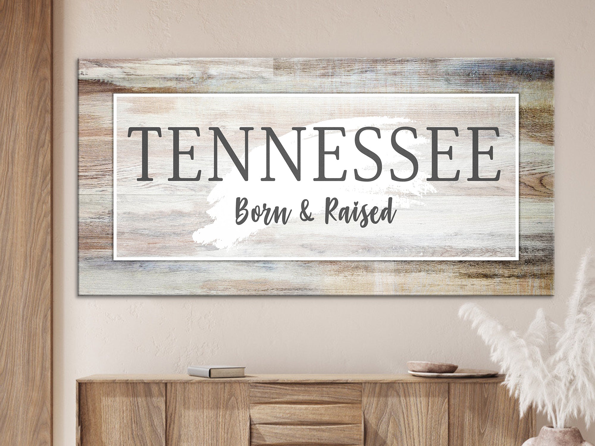 Tennessee Born and Raised - Christian - Canvas Wall Art