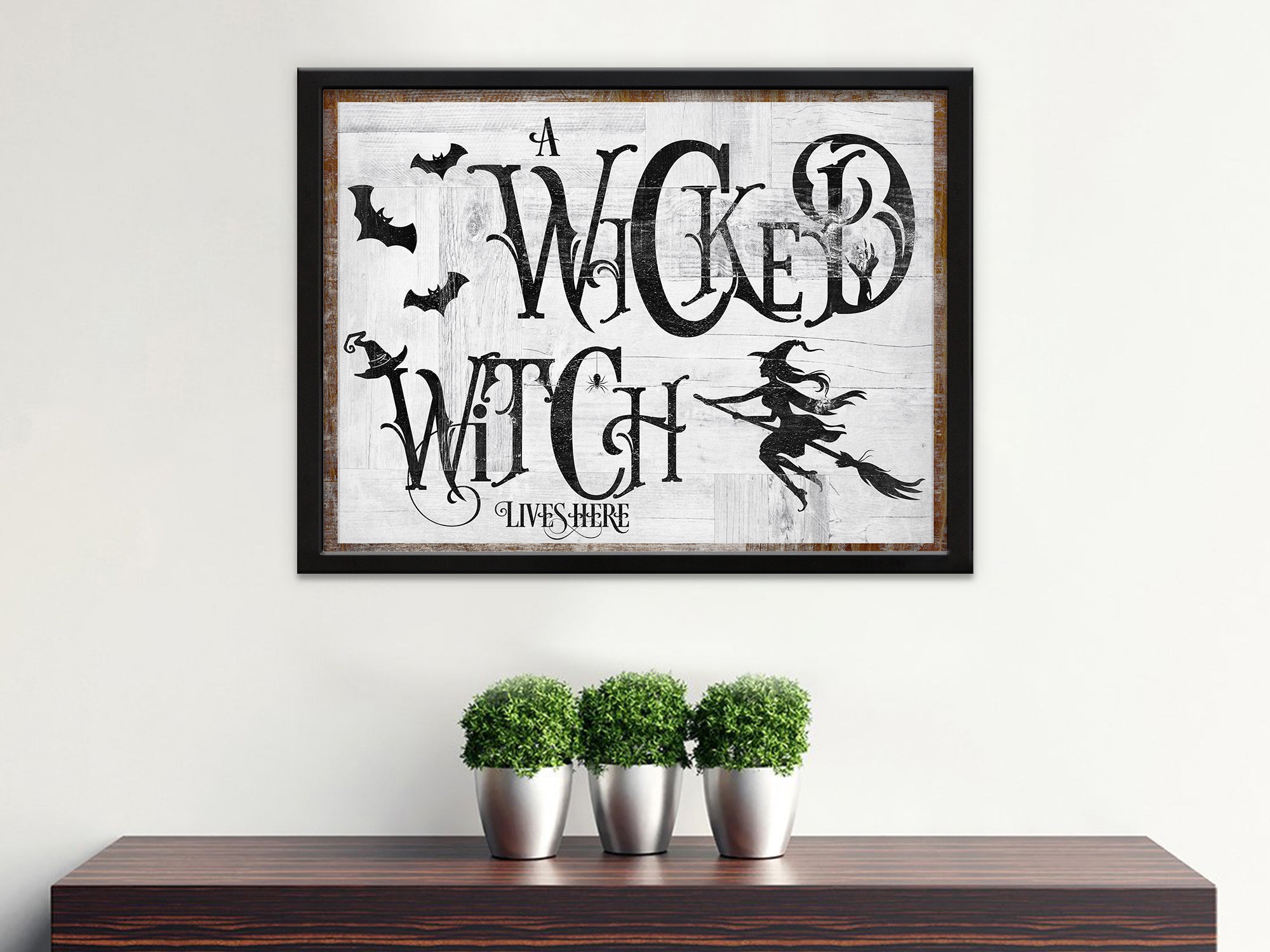 Witch Lives Here Canvas Wall Art