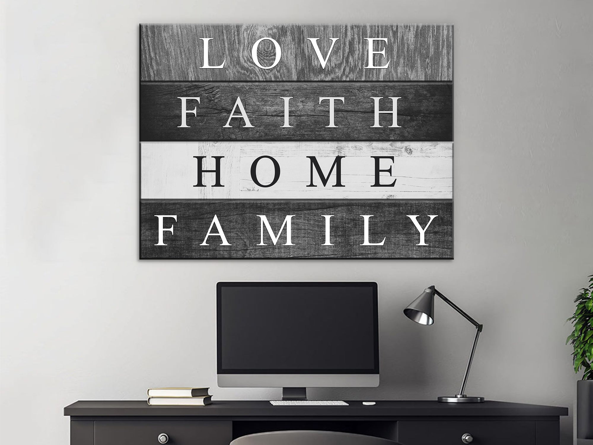 Love, Faith, Home - Christian - Canvas Wall Art