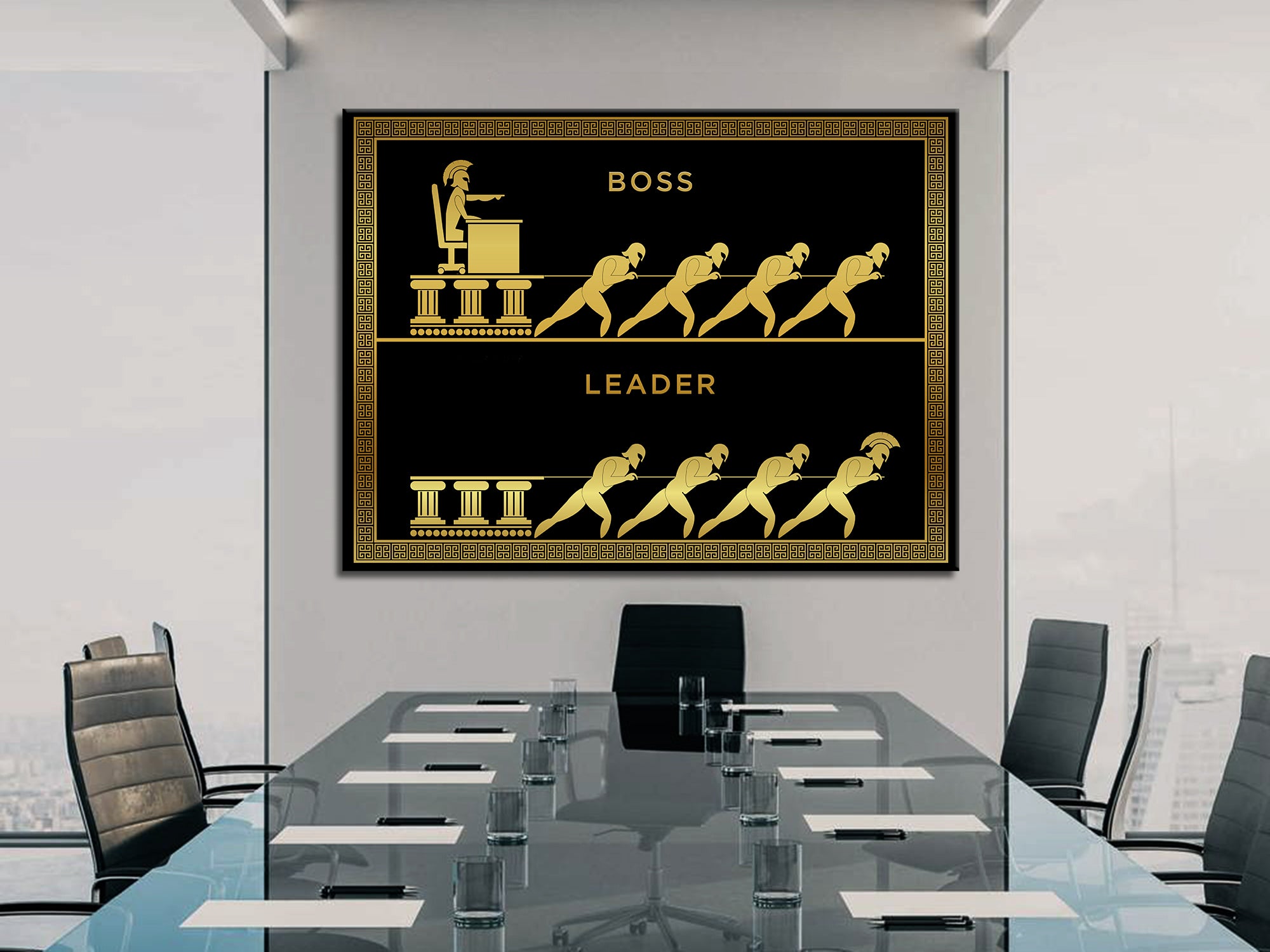 Boss vs Leader Canvas Wall Art