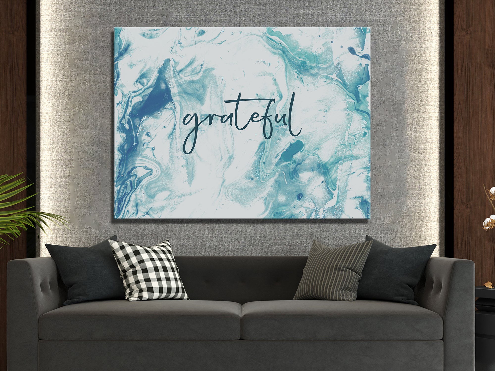 Grateful - Living Room - Canvas Wall Art