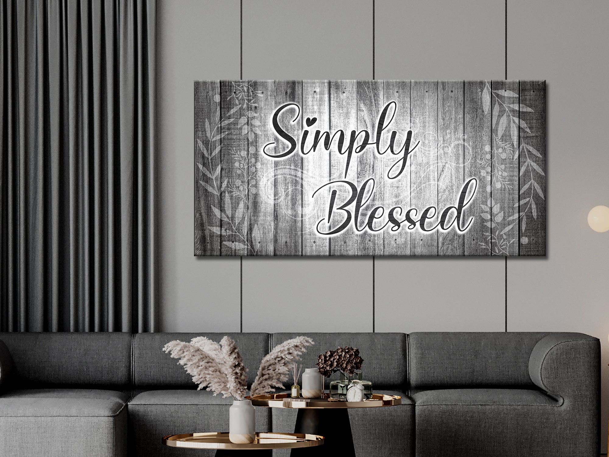 Simply Blessed - Dinner Table - Canvas Wall Art