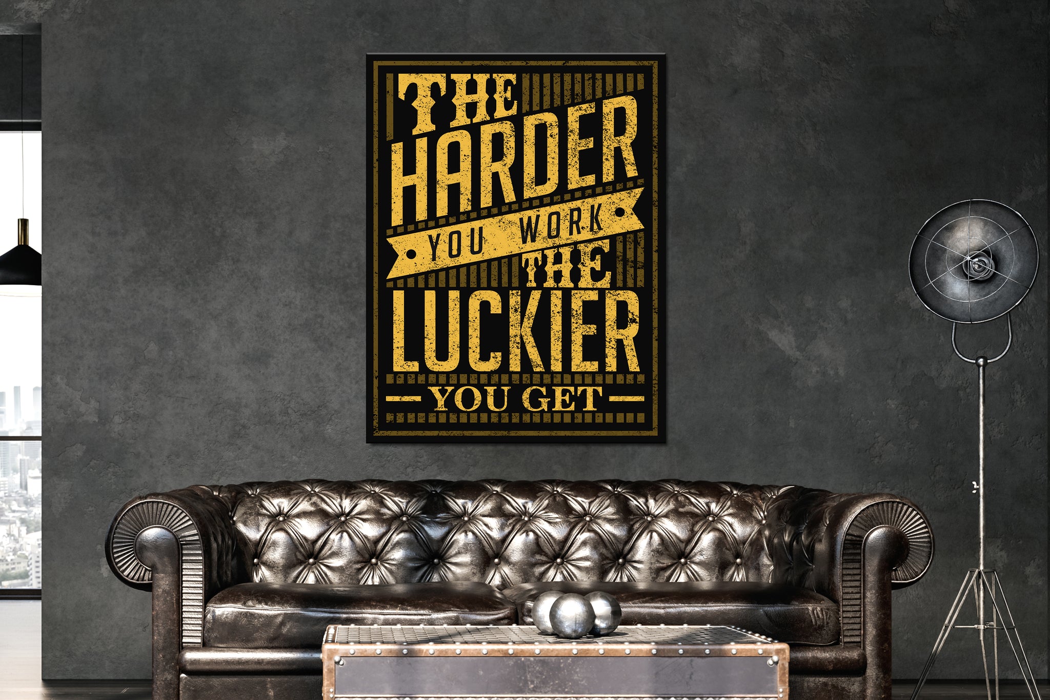 The Harder You Work The Luckier You Get Canvas Wall Art