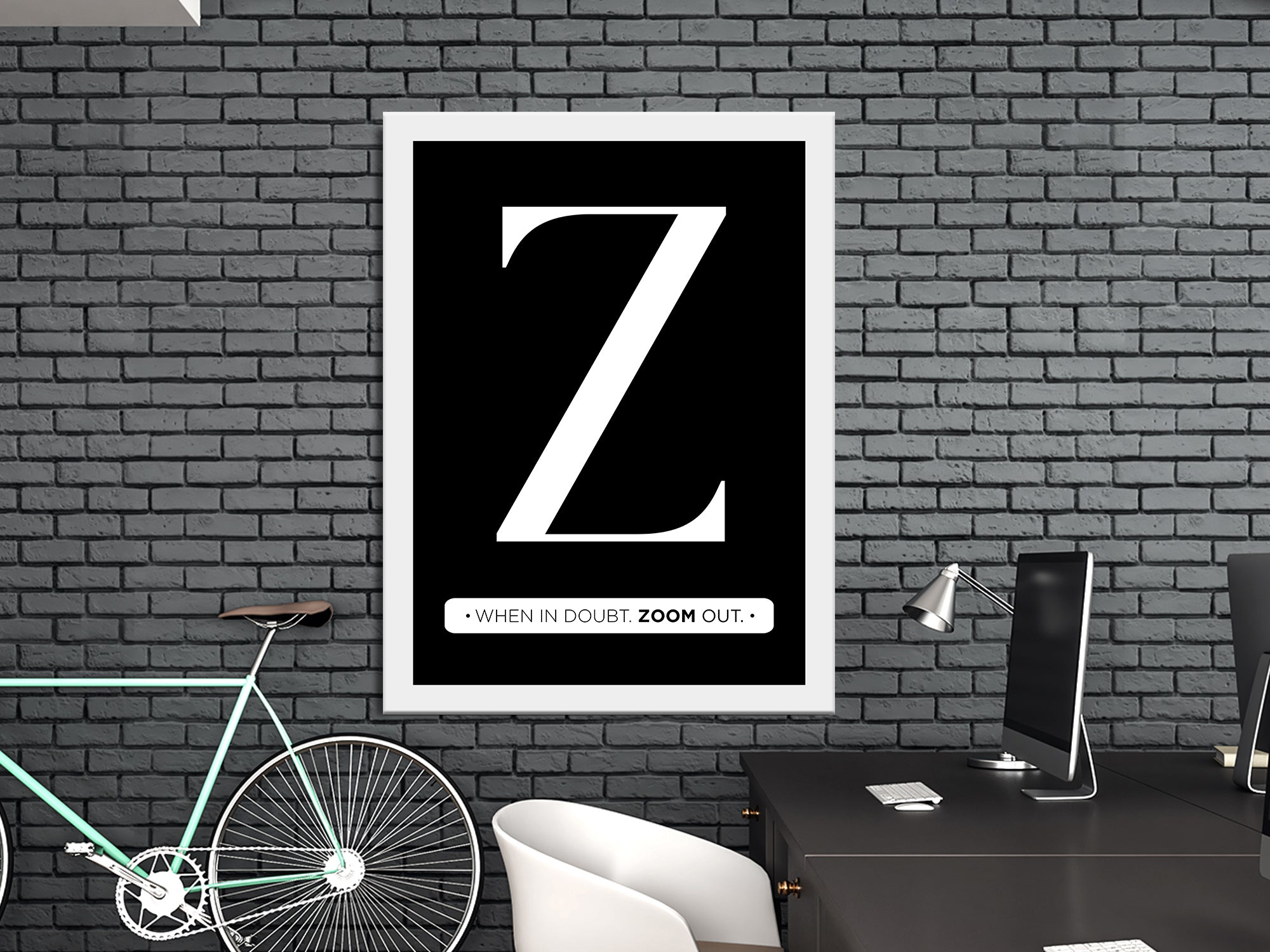 When In Doubt Zoom Out - Living Room - Canvas Wall Art